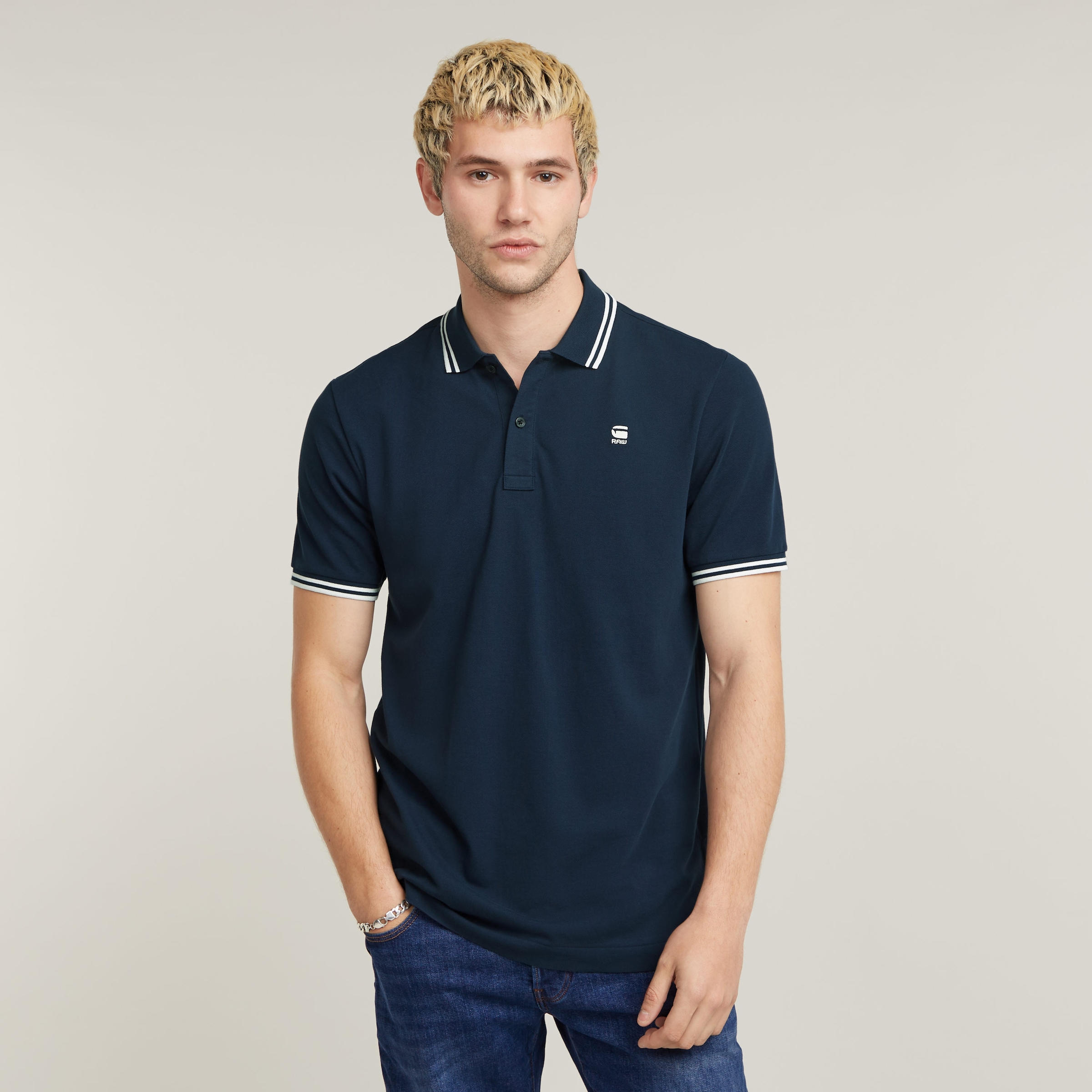 G-STAR Poloshirt "Poloshirt Dunda slim stripe" in Kurzarm-Form