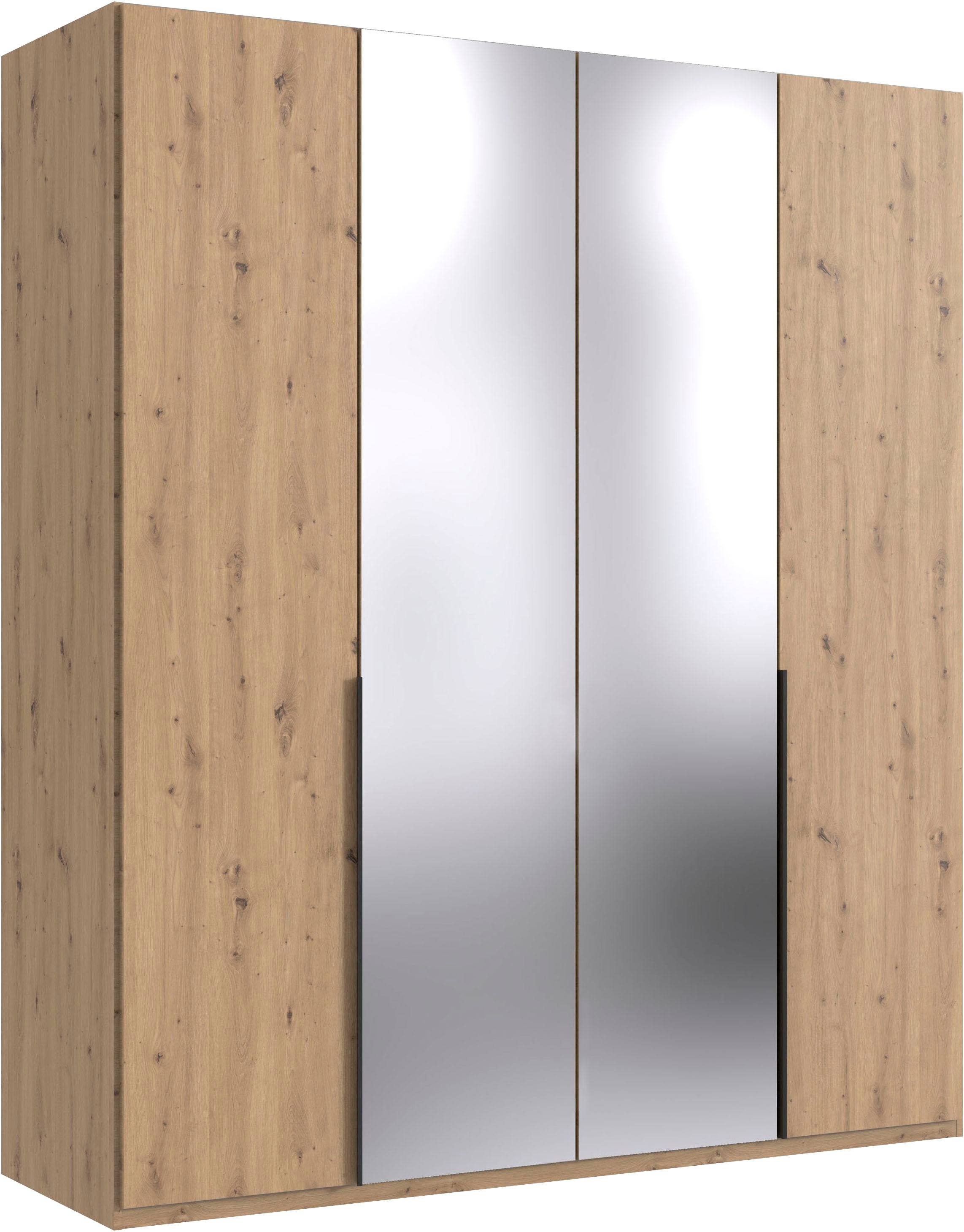 Wimex Kleiderschrank "Mugano,in 5 Breiten,2 Höhen,2 Tiefen, viele Farben, Made in Germany" in Basic oder Premium Ausstattung, mit langen Griffen aus Metall, mit oder ohne Spiegel
