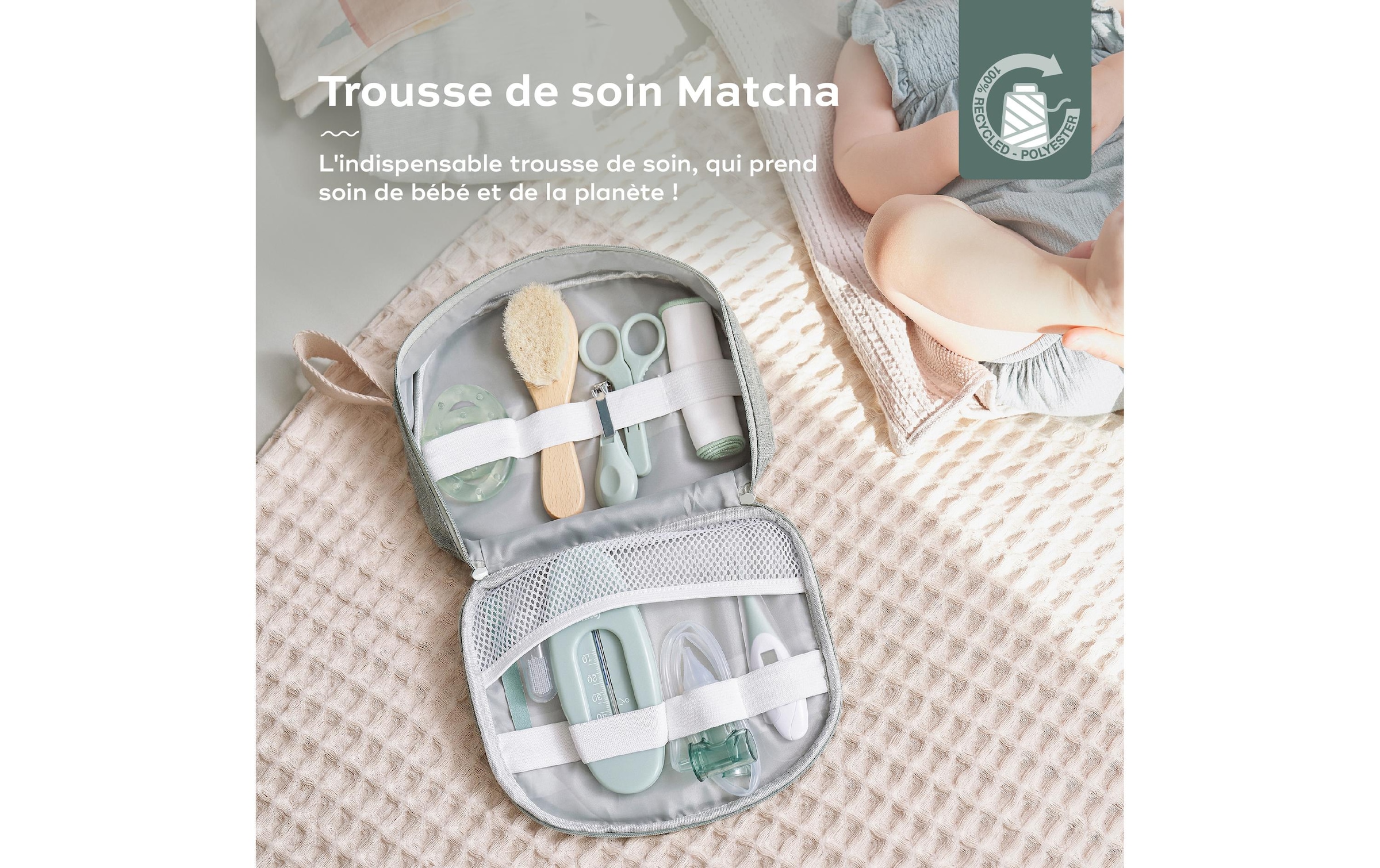 BABYMOOV Babypflege-Set »Matcha Grün/Weiss«