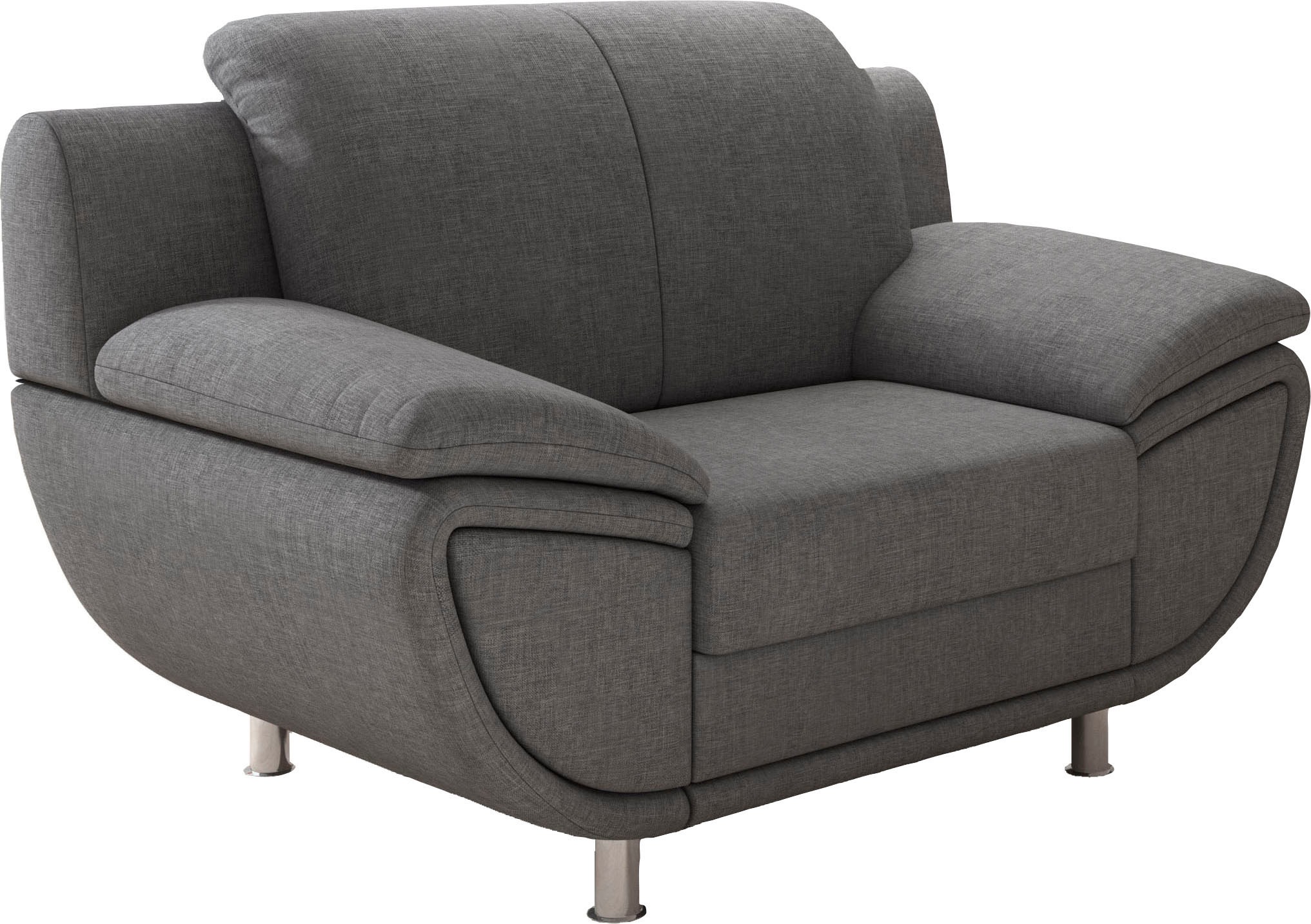 TRENDMANUFAKTUR Sessel "Rondo II, Loungesessel zeitlos und bequem" wahlweise mit komfortablem Federkern, mit extra breiten Armlehnen