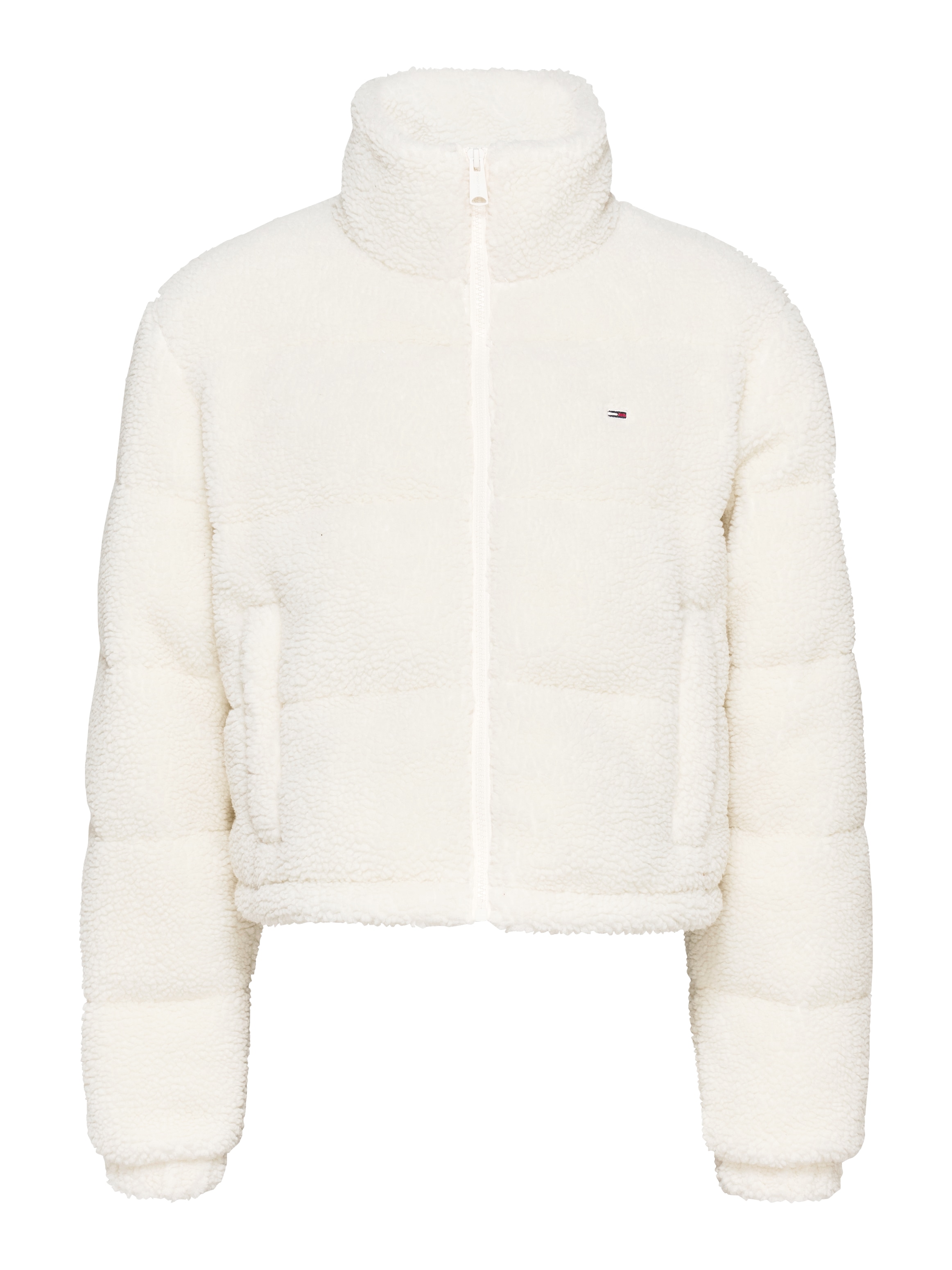 Tommy Jeans Kurzjacke »TJW CRP TEDDY ESSENTIAL PUFFER«, in Cropped Form