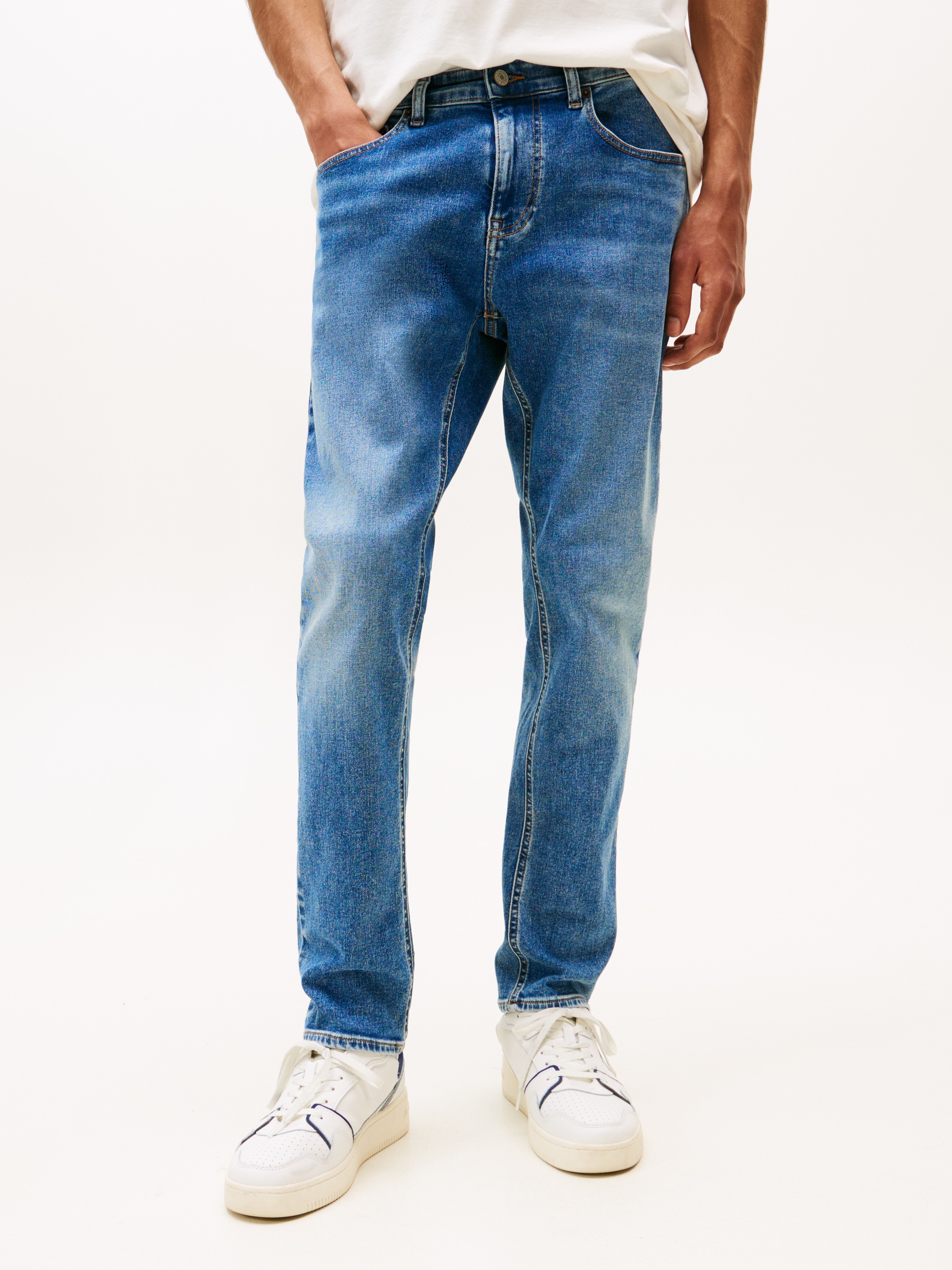 Tommy Jeans Slim-fit-Jeans »Austin Slim Tapered«, Mit Gürtelschlaufen