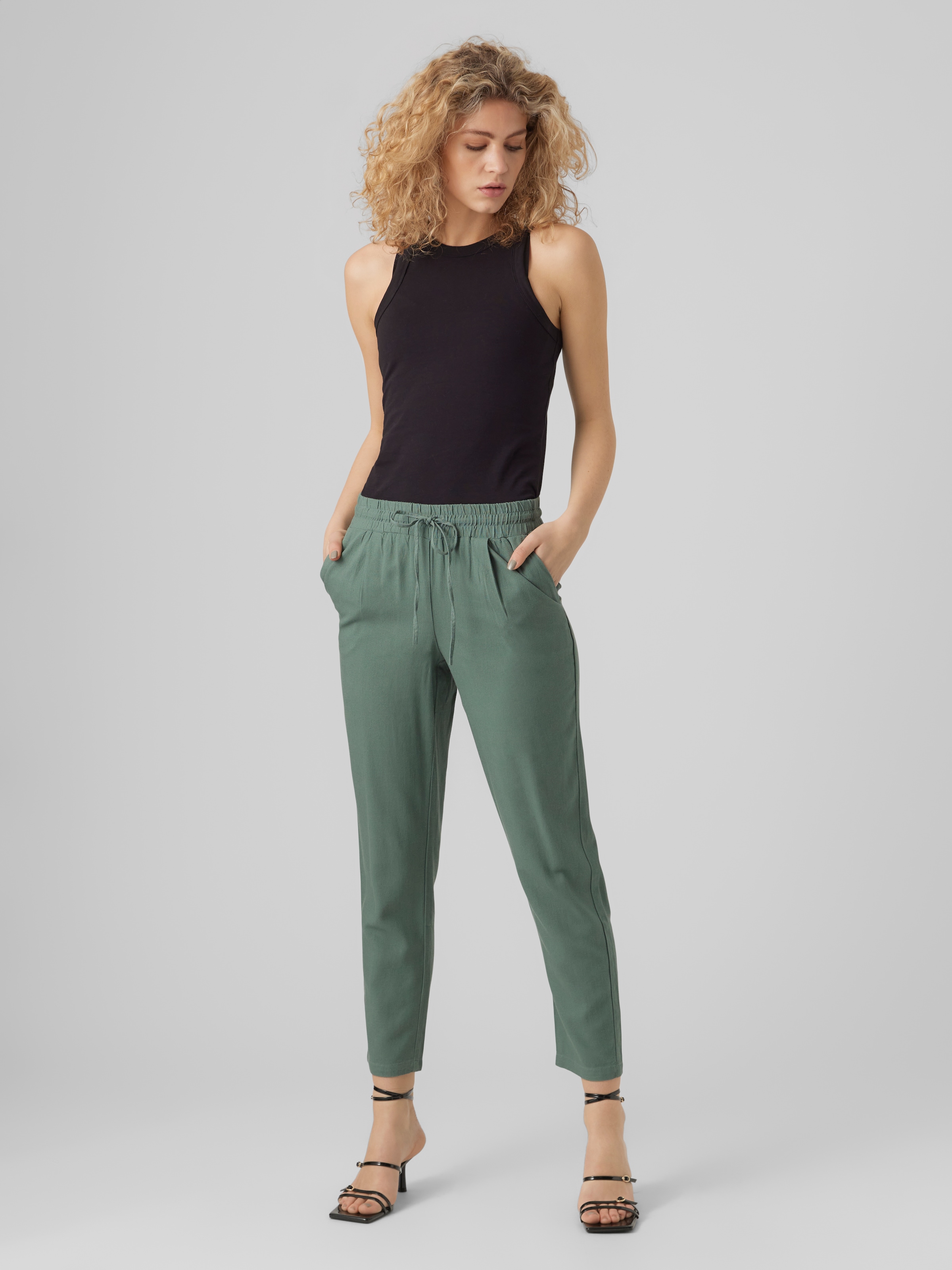 Vero Moda Schlupfhose »VMJESMILO ANKLE PANTS GA NOOS«, mit Leinen