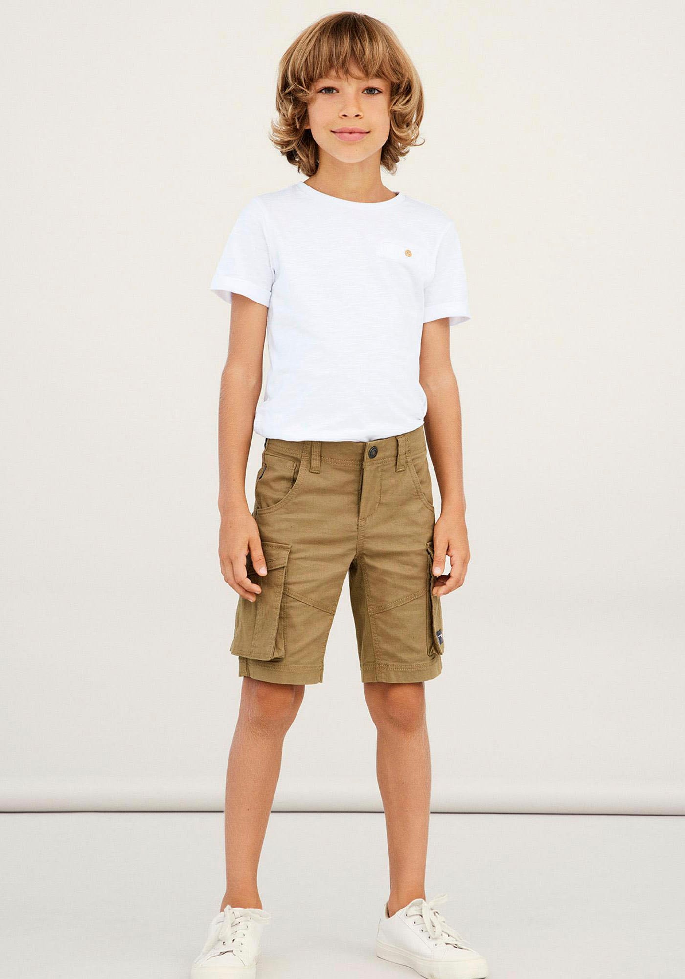 Name It Cargobermudas »NKMRYAN REG TWI L SHORTS 6776-BA NOOS« Baumwollmischung, Stretch, Cargotaschen