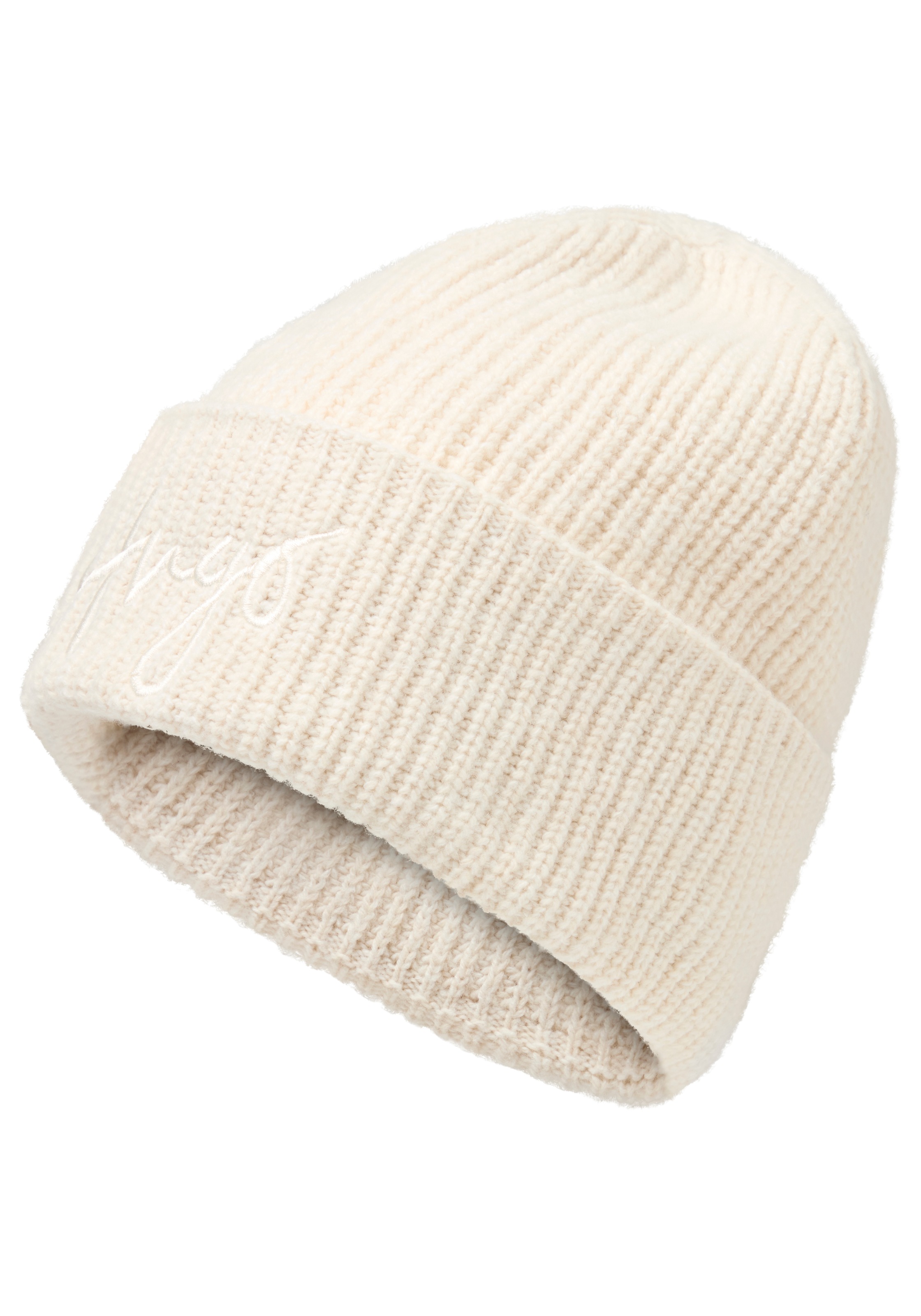 HUGO Beanie »Socialy Hat« mit Logostickerei