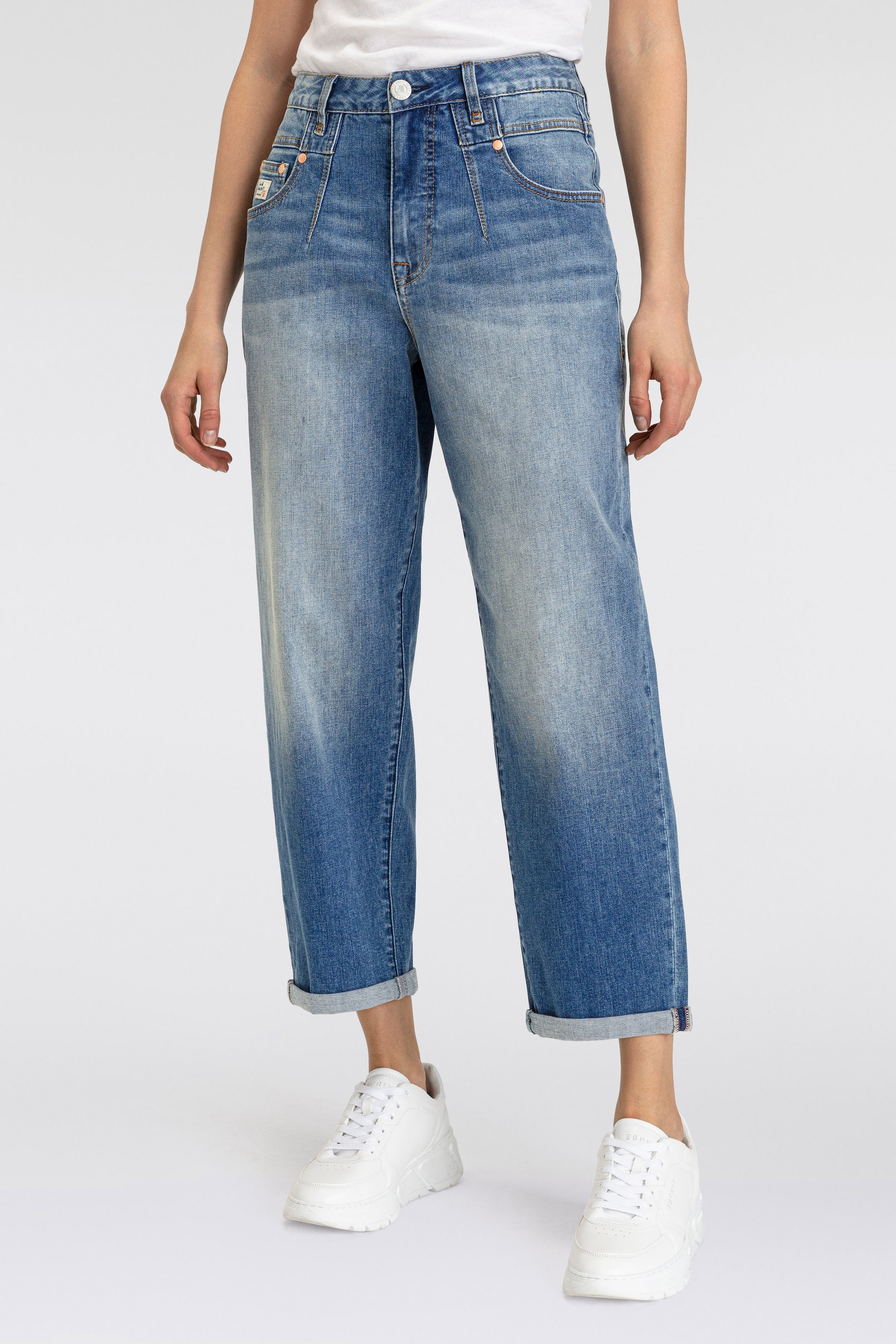 Herrlicher Loose-fit-Jeans »Brooke Organic Denim«, in Cropped-Länge