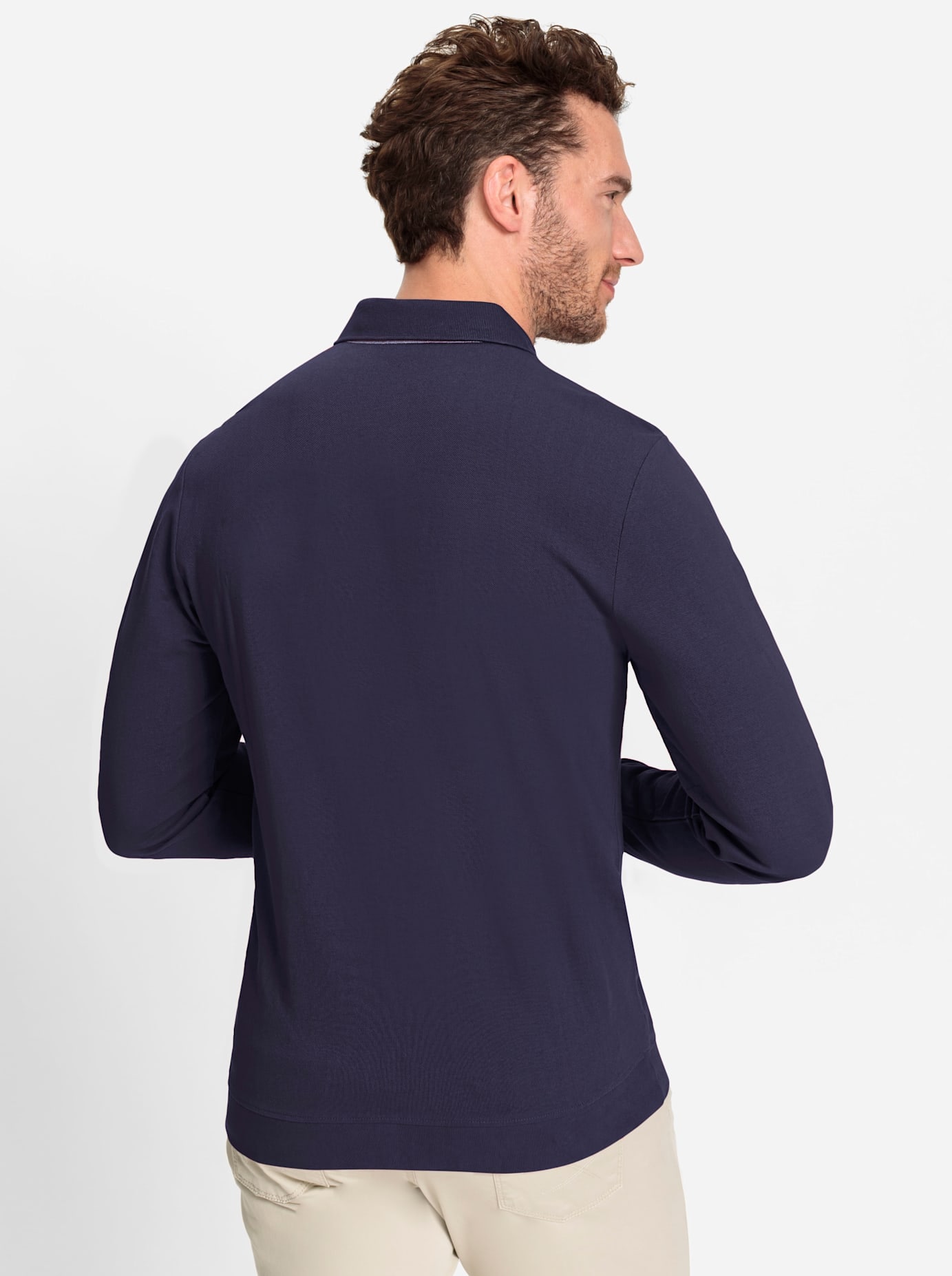Marco Donati Poloshirt »Langarm-Poloshirt«, (1 tlg.)