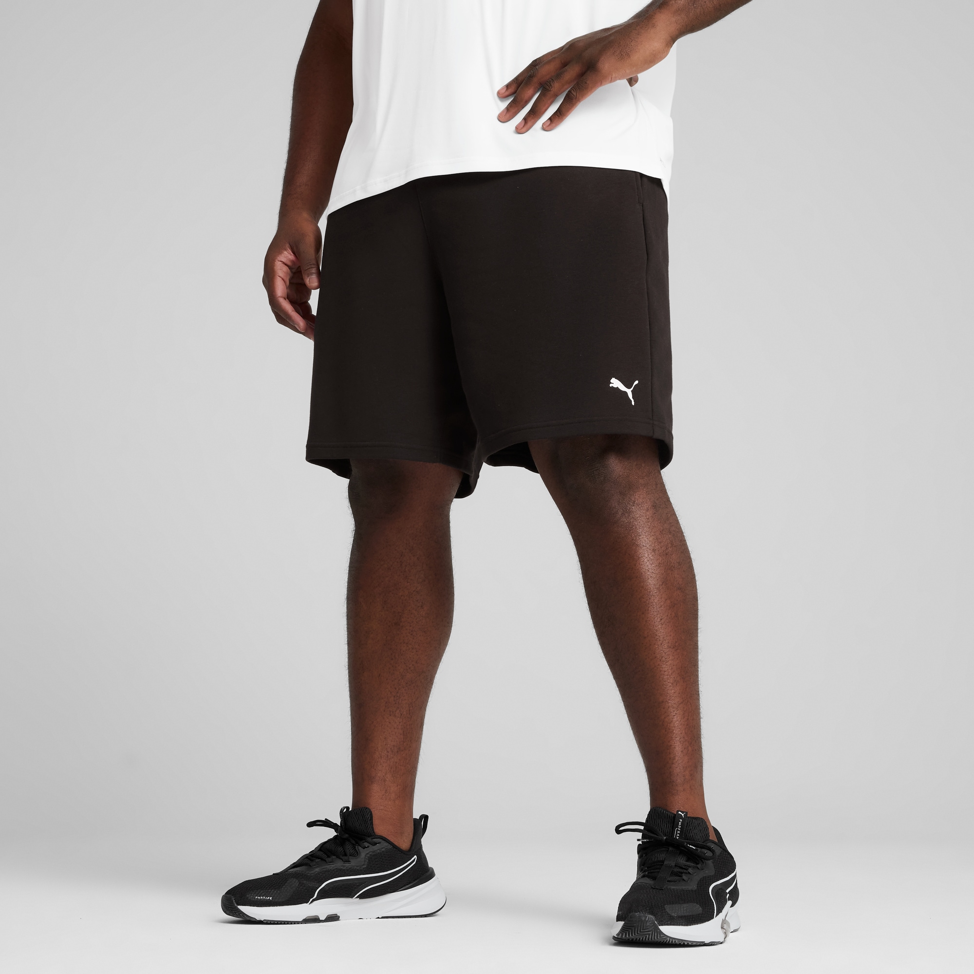 PUMA Trainingsshorts »M TAD ESSENTIALS 8" KNIT SHORT« für Training, aus atmungsaktiver Baumwollmischung