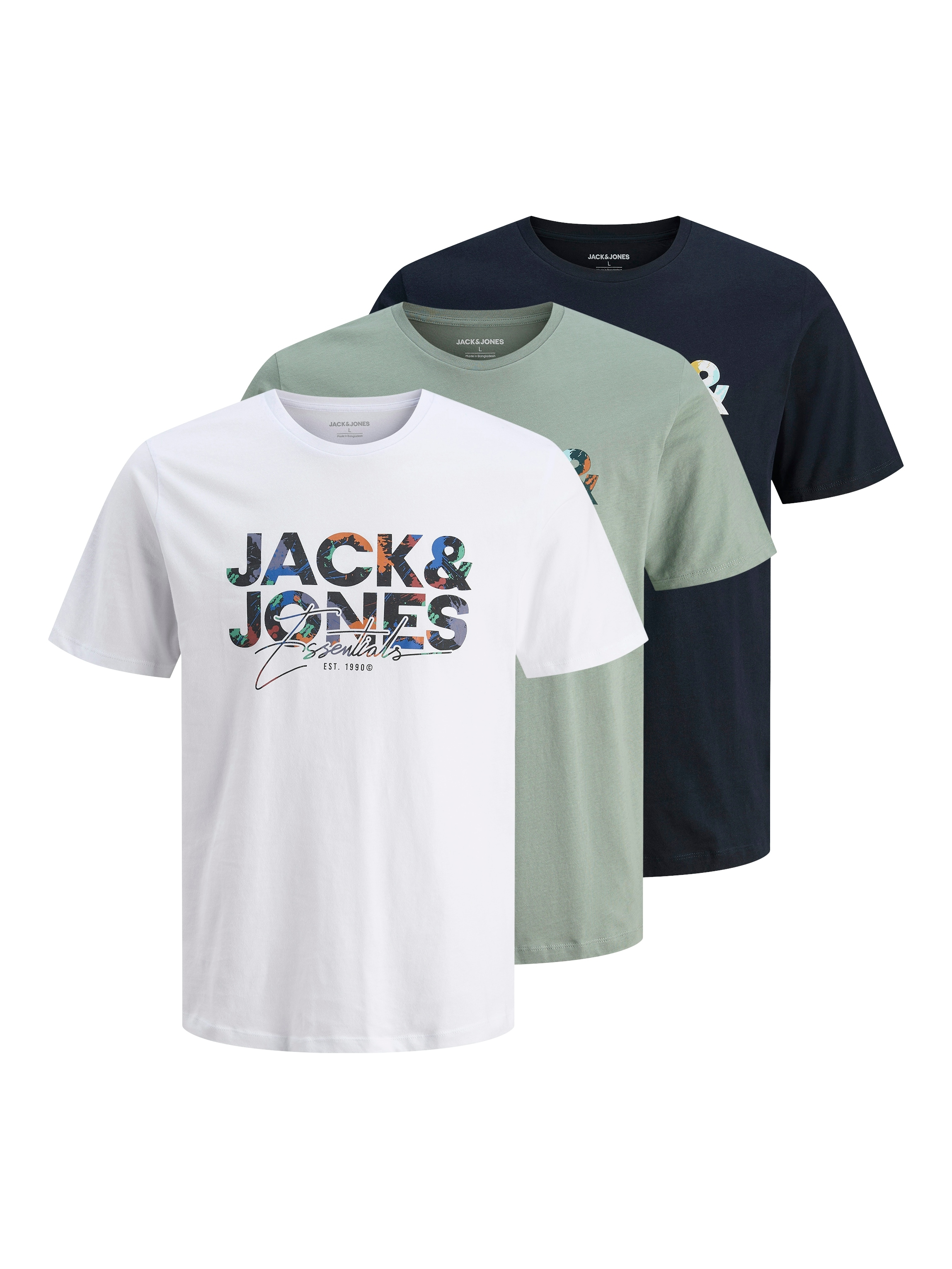 Jack & Jones Junior T-Shirt »JJGEPLAS TEE SS CREW NECK 3PK MP JNR«, (Packung, 3 tlg.)