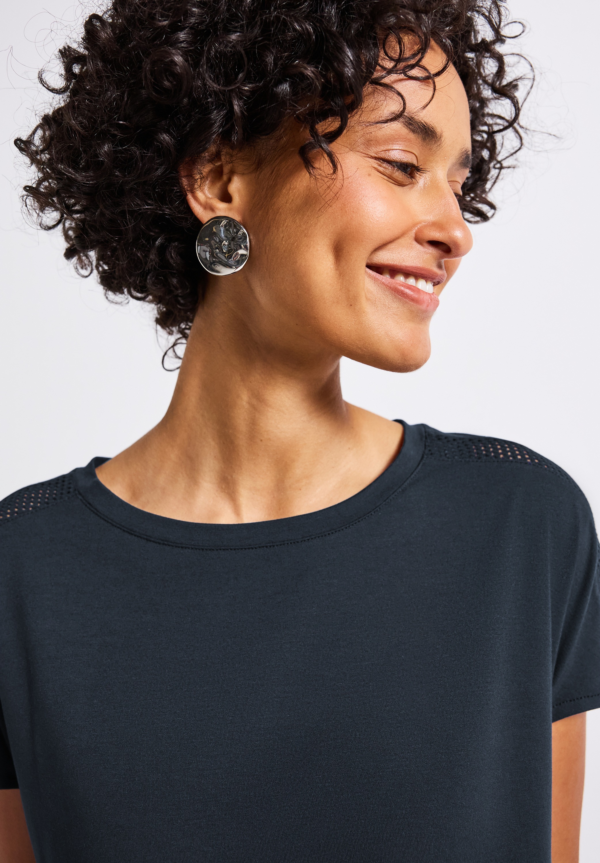 STREET ONE Shirttop, mit Mesh-Detail