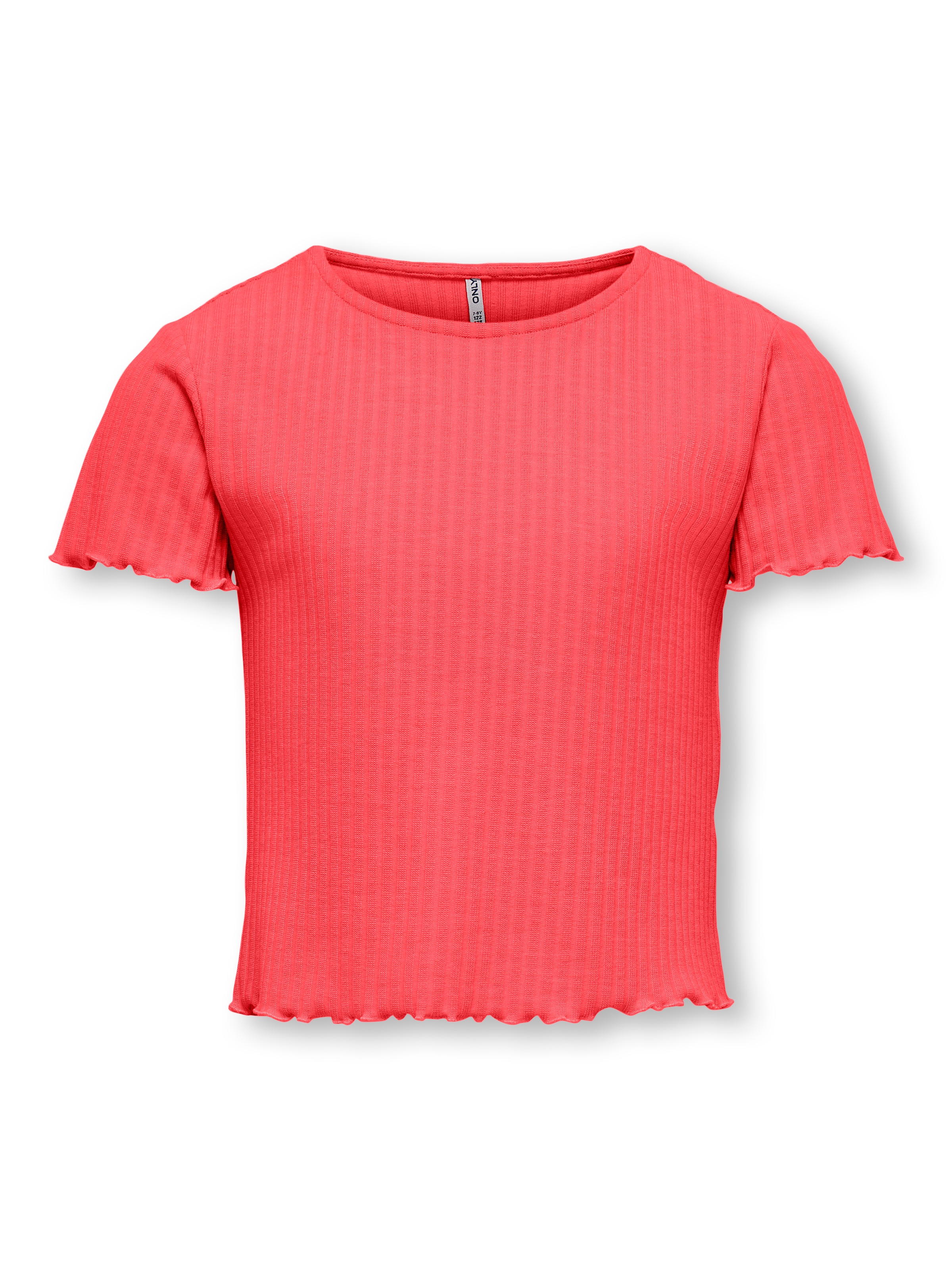 KIDS ONLY T-Shirt »KOGNELLA S/S O-NECK TOP NOOS JRS« mit süsser Wellenkante