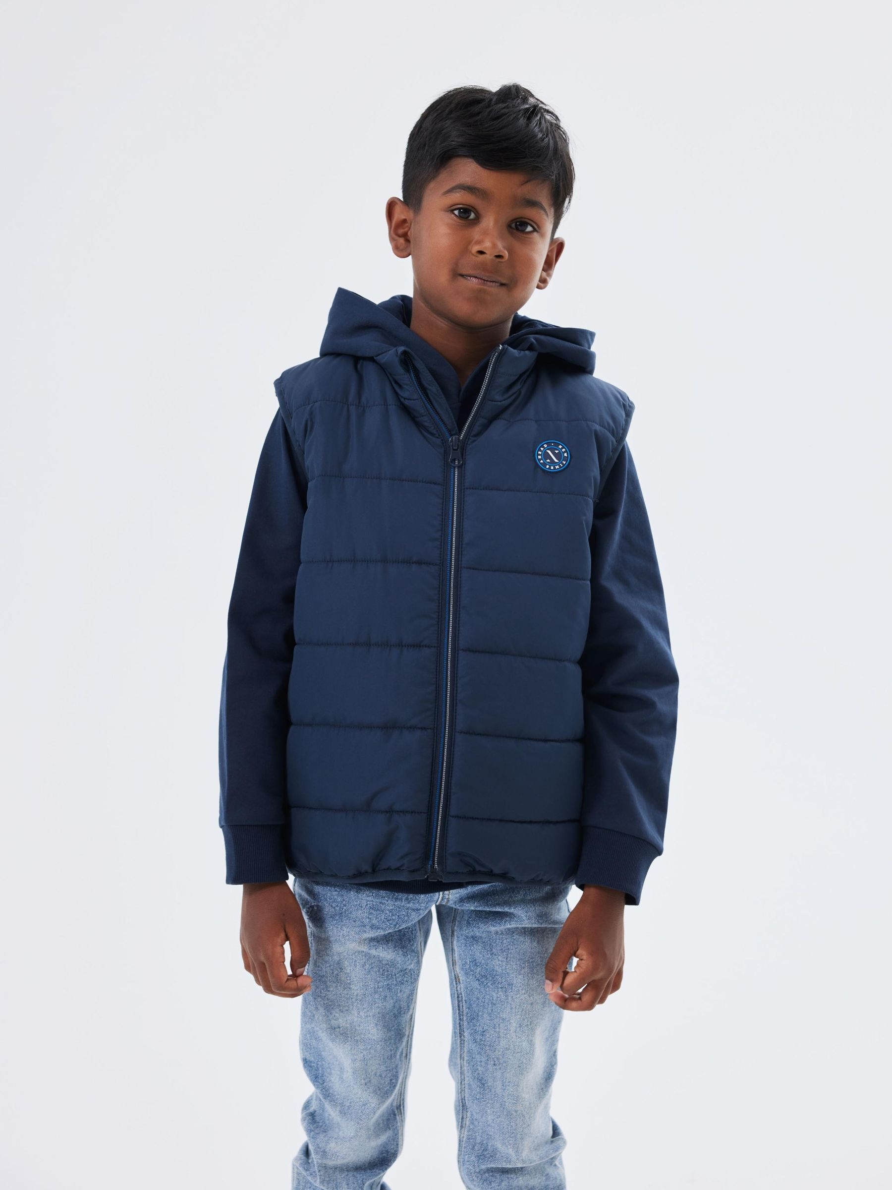 Name It Kurzweste »NKMMYLANE – Weste mit hohem Kragen, einfach kombinierbar« unifarben, casual, regular fit, Softshell