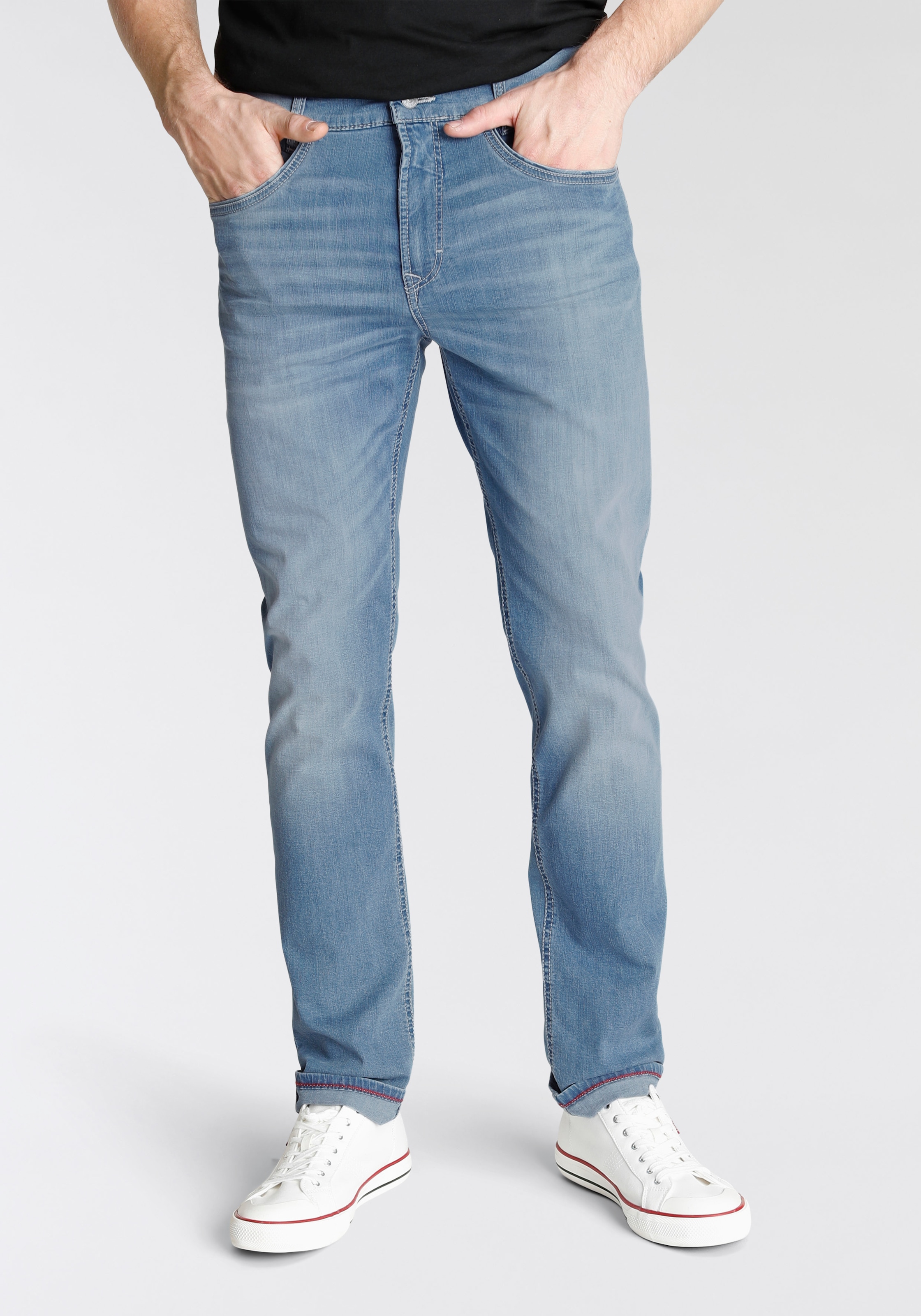 MAC Slim-fit-Jeans »Arne-Pipe light« schmaler figurbetonender Schnitt