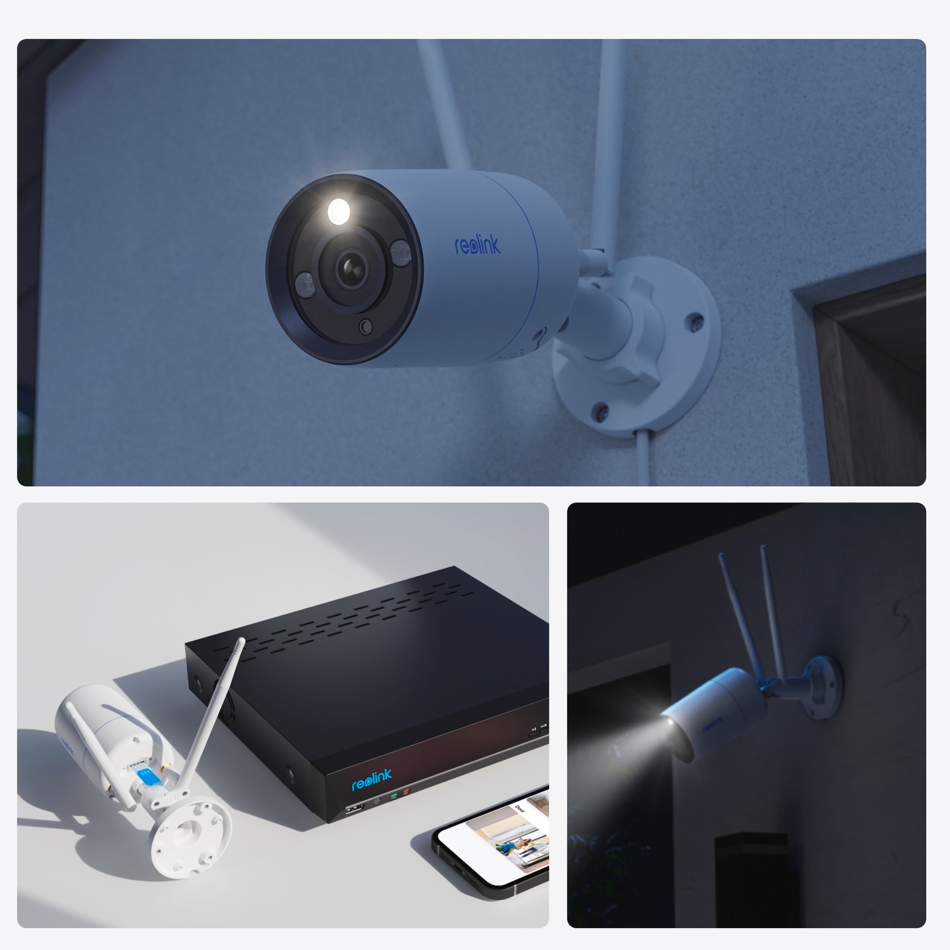 Reolink Überwachungskamera »W330 - 4K WiFi 6 Überwachungskamera Aussen mit farbiger Nachtsicht«, Aussenbereich, Personen-/Fahrzeug-/Tiererkennung, 2-Wege-Audio, IP67 wasserdicht