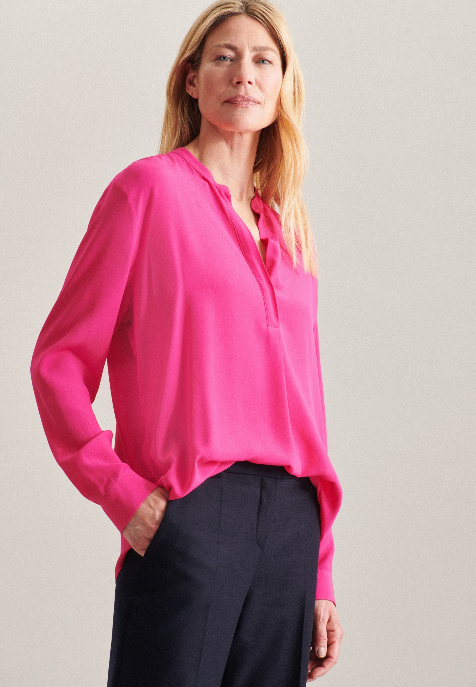 ❤ seidensticker Klassische Bluse »Schwarze Rose«, Tunika Uni kaufen im  Jelmoli-Online Shop
