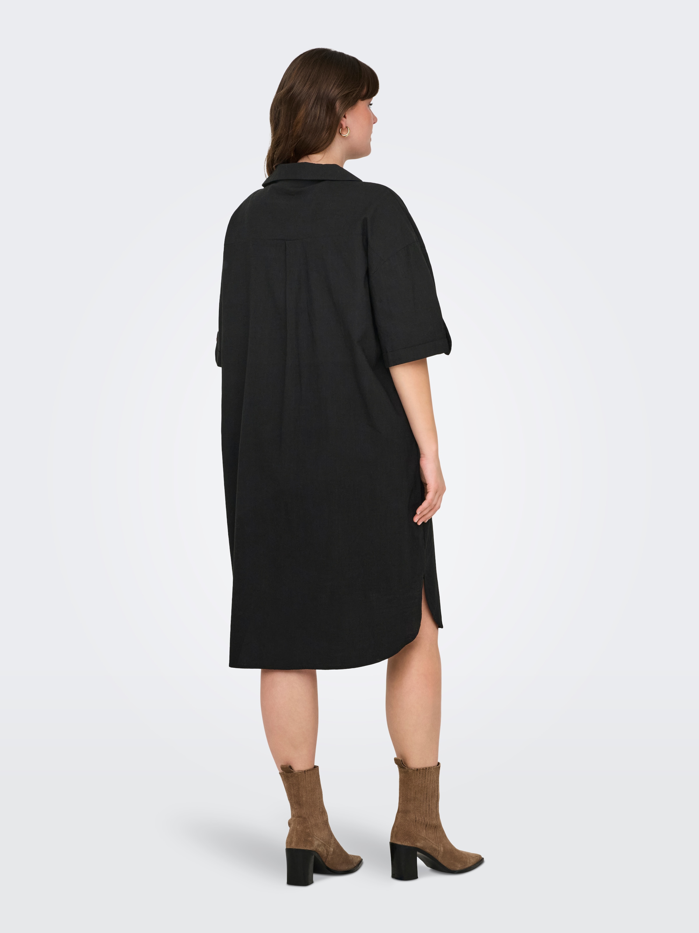 ONLY CARMAKOMA Blusenkleid »CARCOCO SS BLK SHIRT DRESS WVN«