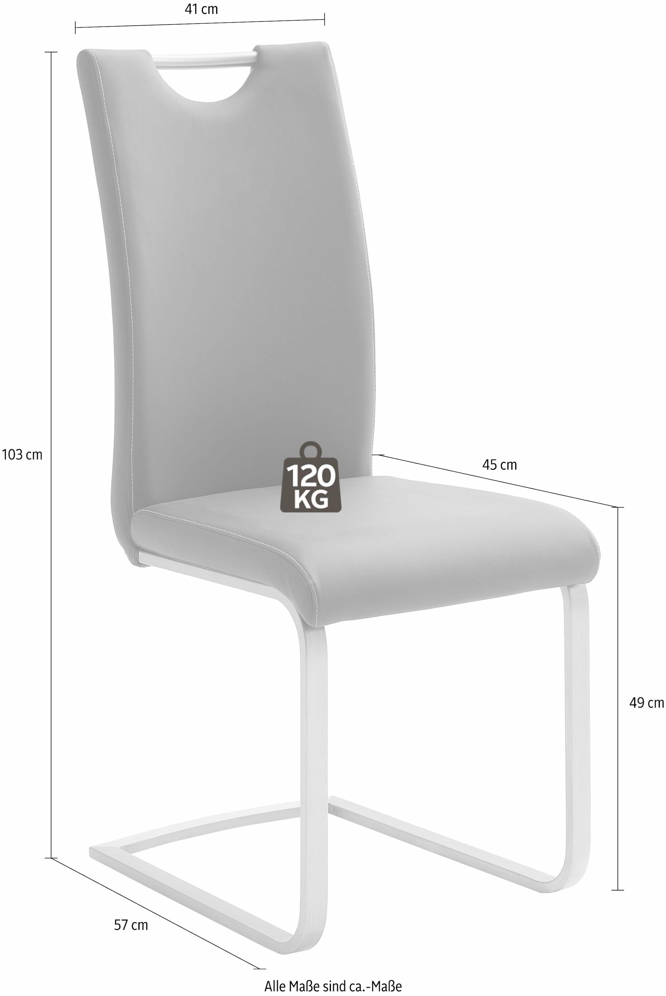MCA furniture Freischwinger »Paulo«, St., belastbar Jelmoli-Versand (Set), 4 Kunstleder, kg 120 Stuhl | online bestellen bis