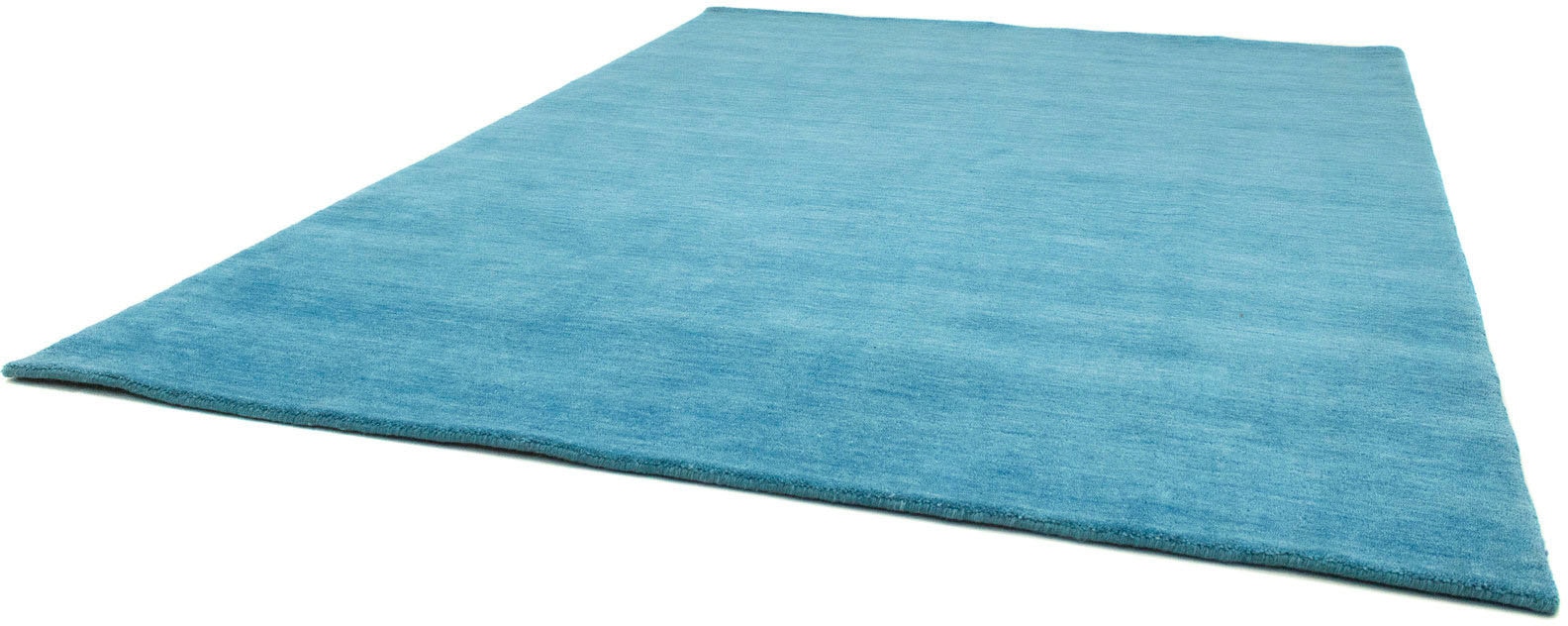 morgenland Wollteppich »Uni - Gabbeh Teppich - Softy«, rechteckig, 1,6 mm Höhe, Gabbeh Optik, Uni Farben, reine Wolle, sehr weicher Flor, Wohnzimmer