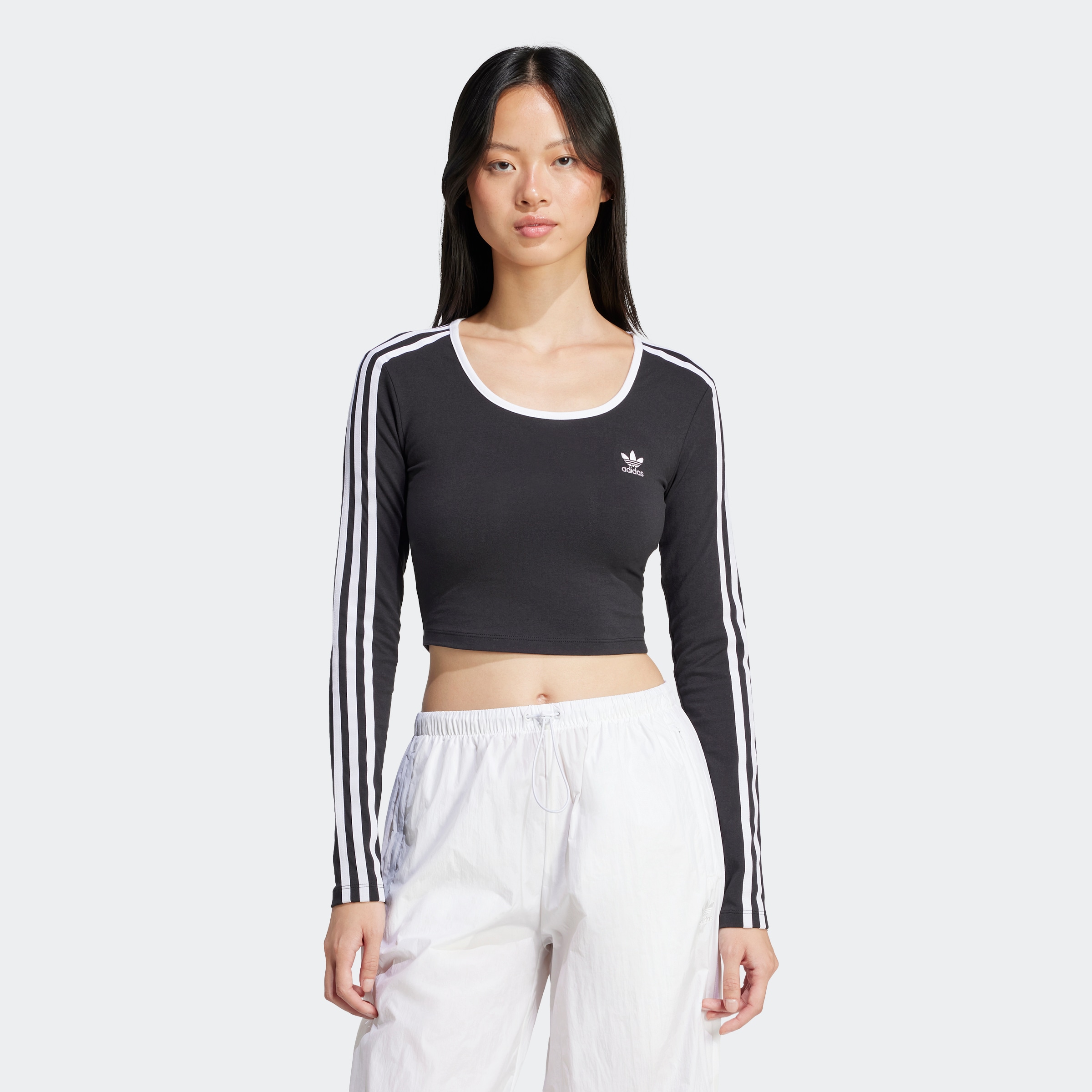 adidas Originals Langarmshirt »3S LS CROP«