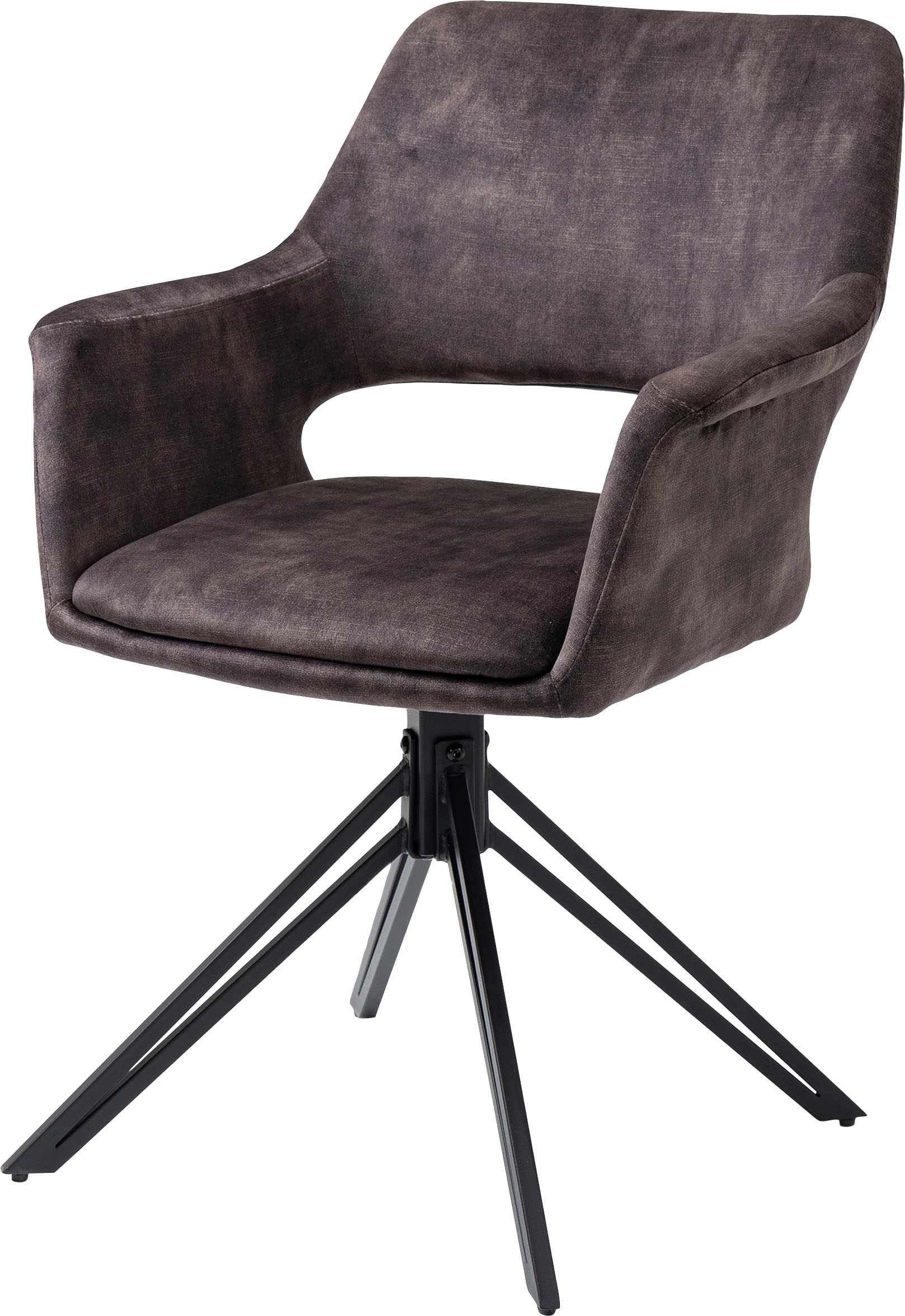 byLIVING Esszimmerstuhl »Estelle«, (Set), 2 St., Samtstoff, 360 Grad drehbar