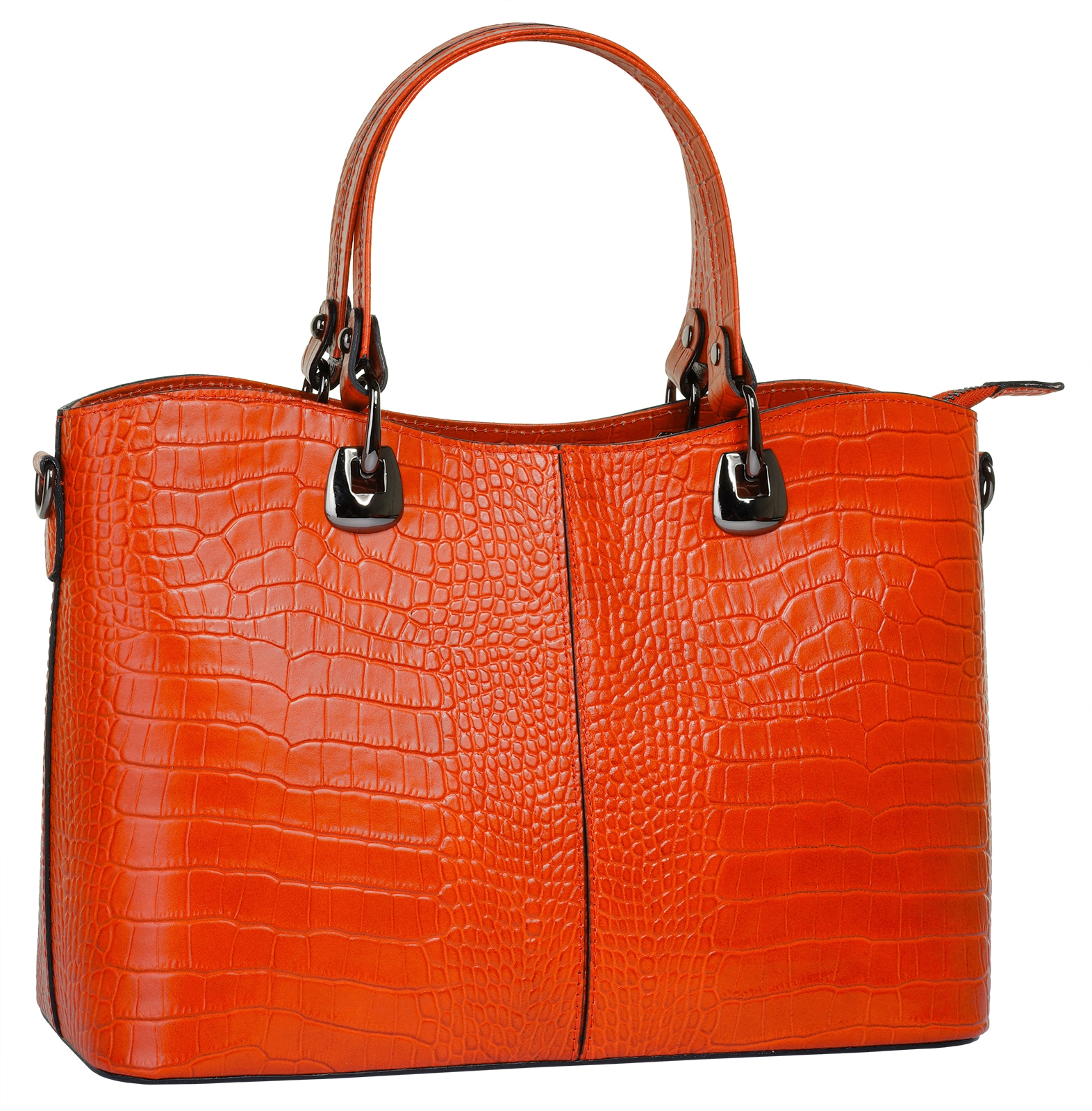 Cluty Henkeltasche, echt Leder, Made in Italy