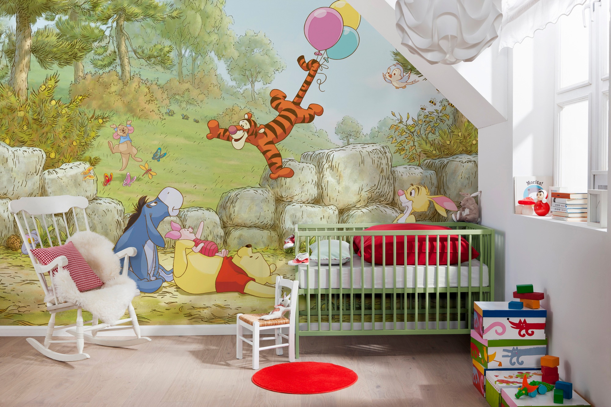 Komar Fototapete »Winnie Pooh Ballooning«, bedruckt-Comic, 368x254 cm (Breite  x Höhe), inklusive Kleister online bestellen | Jelmoli-Versand