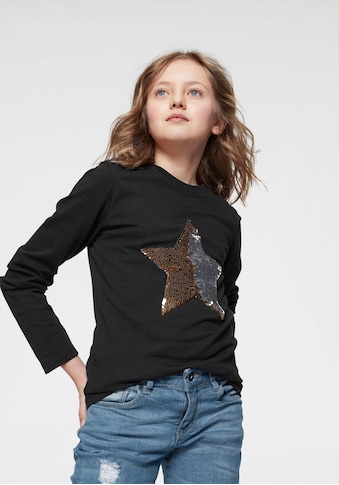 Sweatshirt mit Pailletten-Logo Farfetch Mädchen Kleidung Tops & T-Shirts Oberteile mit Pailletten 
