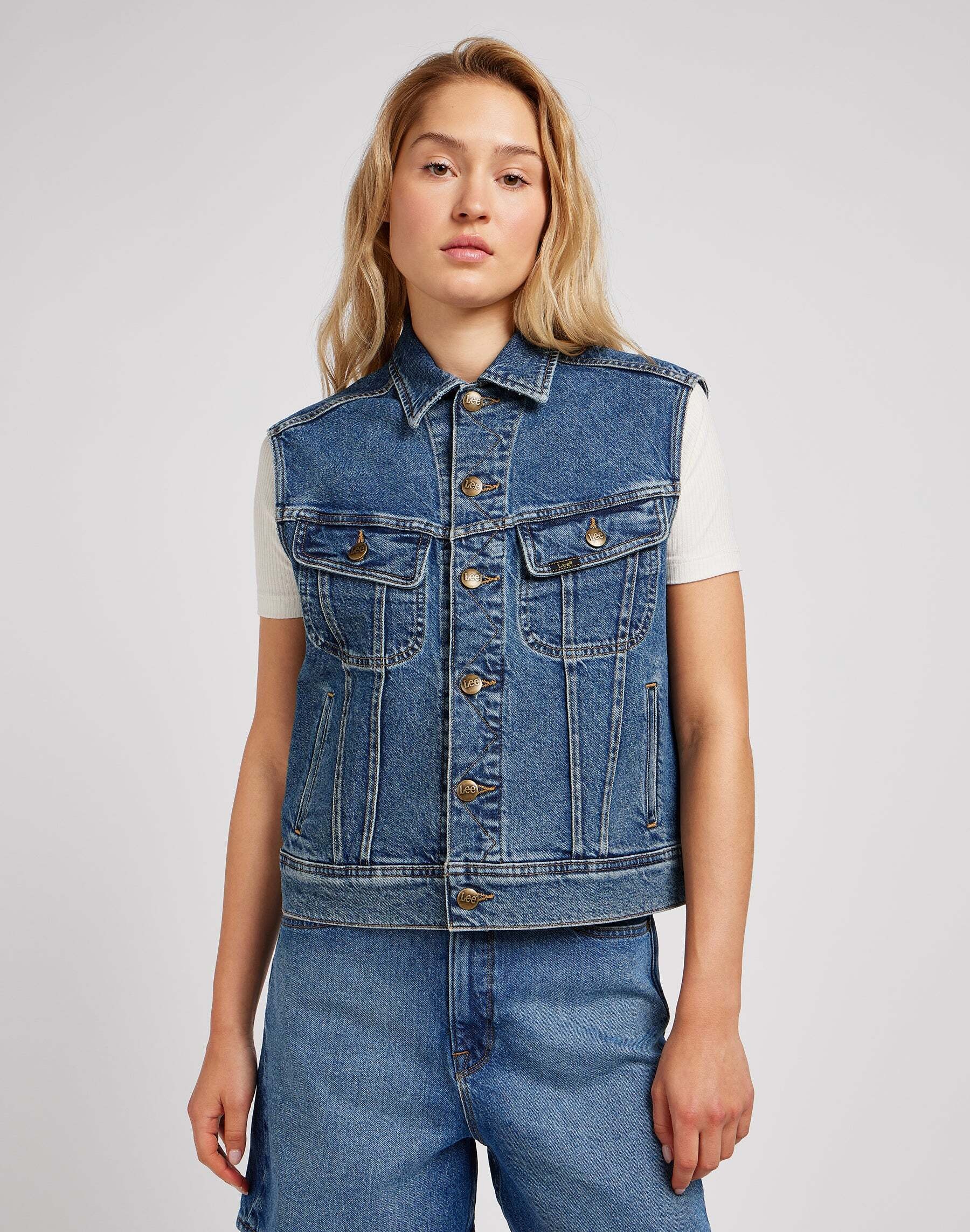 Lee® Jeansjacke »LEE Jeansjacken Sleeveless Rider Jacket«