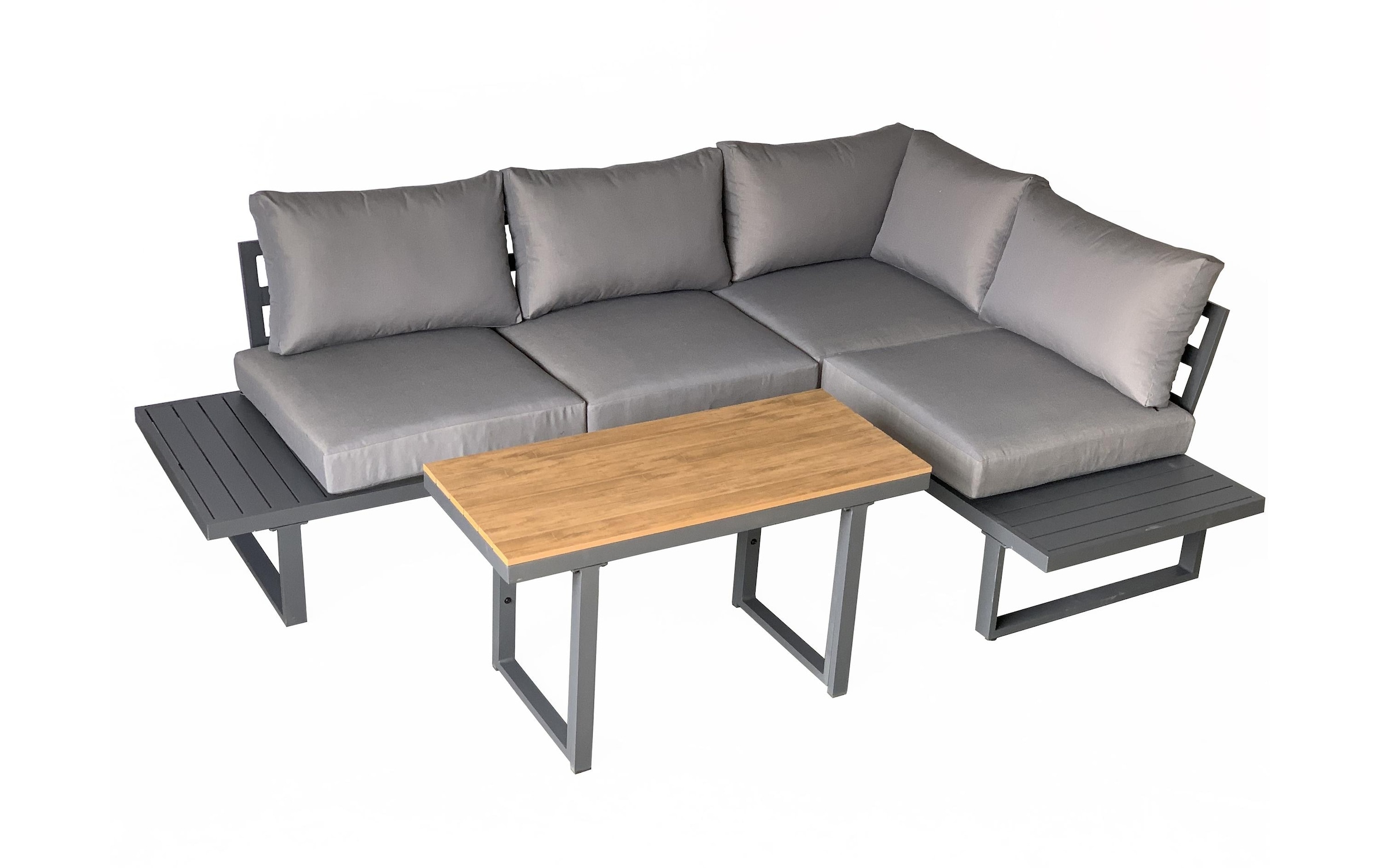 Cocon Gartenlounge-Set »Montreux, Anthrazit/Grau, 4 Sitzplätze«, Tisch höhenverstellbar