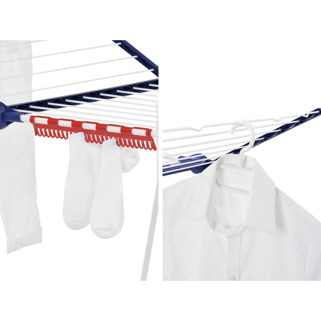 Leifheit Wäscheständer »Pegasus 200«, &5 Kleiderbügel,4 Kleinteilehalter + Wäscheklammerbeutel ohne Klammern