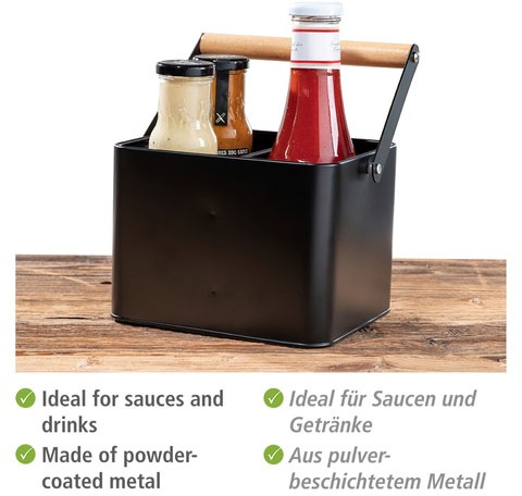 WENKO Organizer »Modell Baco«, robuster Tragekorb, ideal zur Aufbewahrung von Ketchup und Grillsaucen