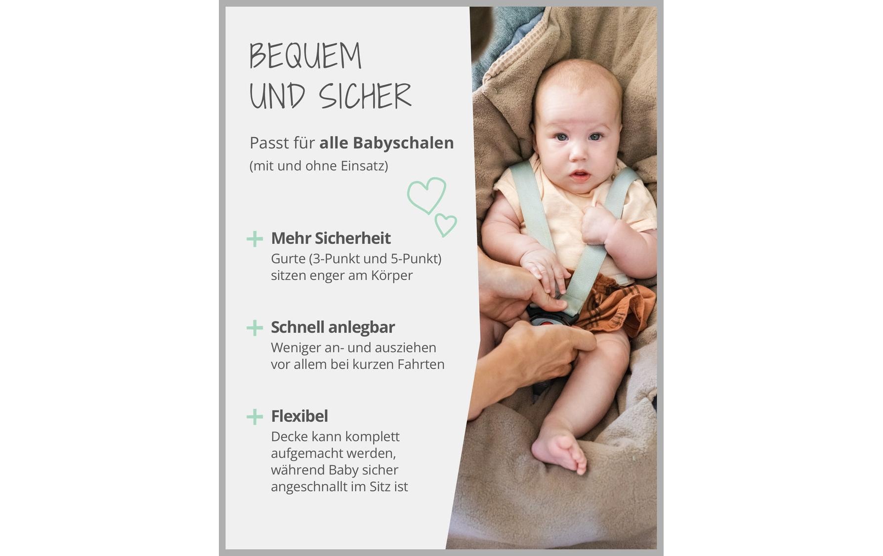 ULLENBOOM ® Babydecke »Waffel Floral Sand«