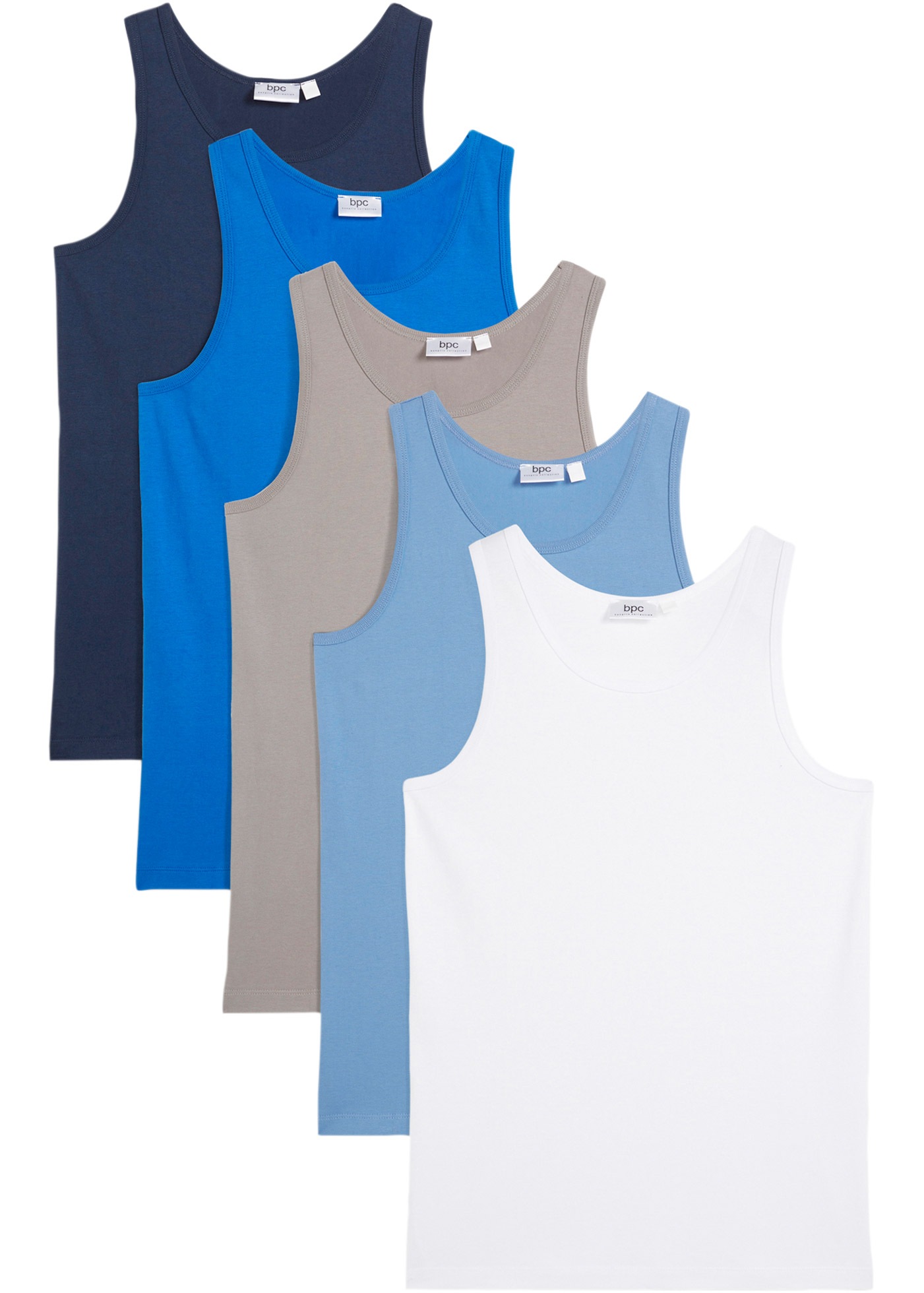 bonprix Unterhemd Packung, 5, 5 Stk. Unterhemd mit weicher Baumwolle (5er Pack)