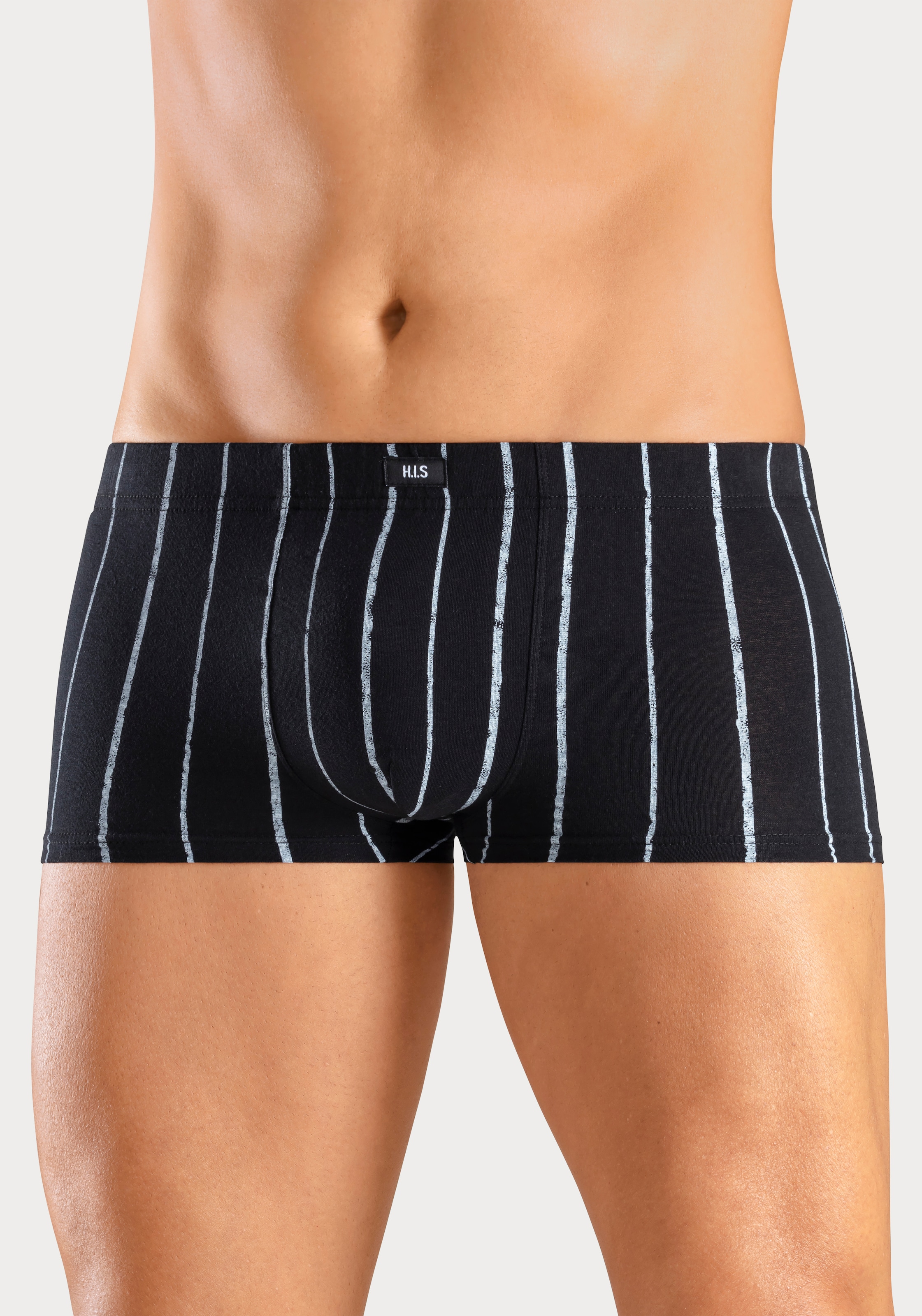 H.I.S Boxershorts, (Packung, 5 St.), in Hipster-Form aus Baumwoll-Stretch