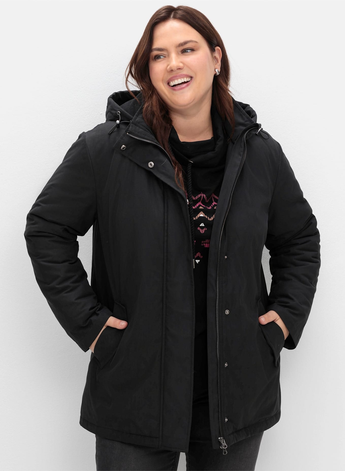Sheego Parka mit Kapuze
