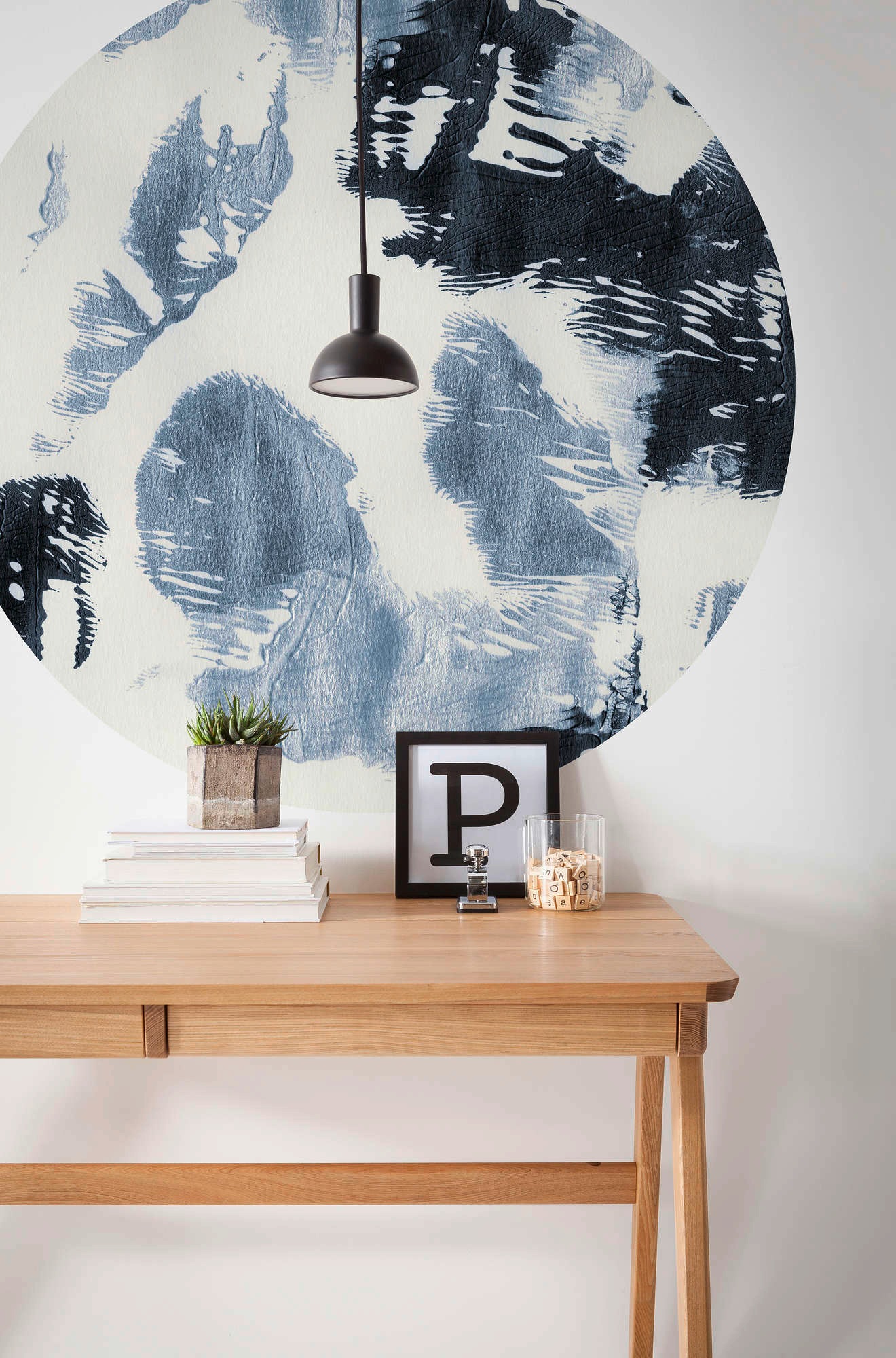 Komar Vliestapete »Vlies selbstklebend - Arty Blue - Grösse 125 x 125 cm«, bedruckt, Wohnzimmer, Schlafzimmer