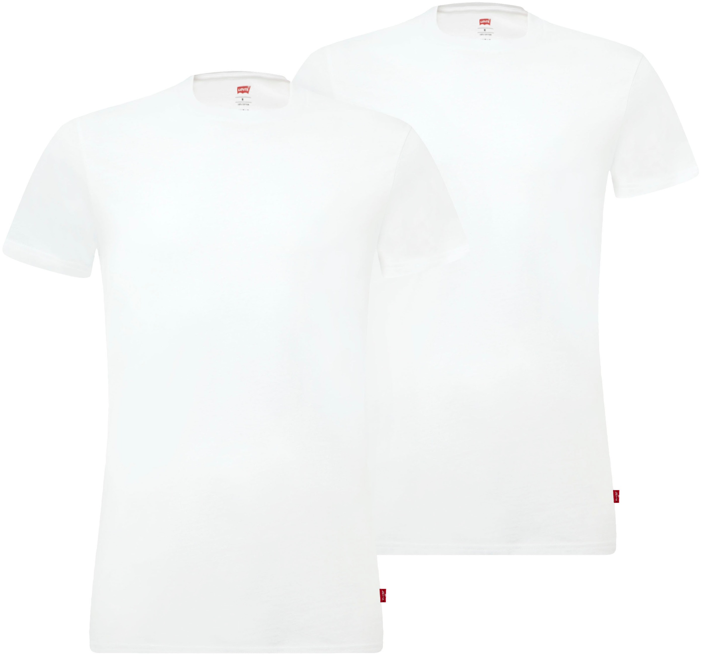 Levi's® T-Shirt Packung, 2er-Pack, Rundhalsausschnitt, Kurzarm, Cotton-Mix, elastisch