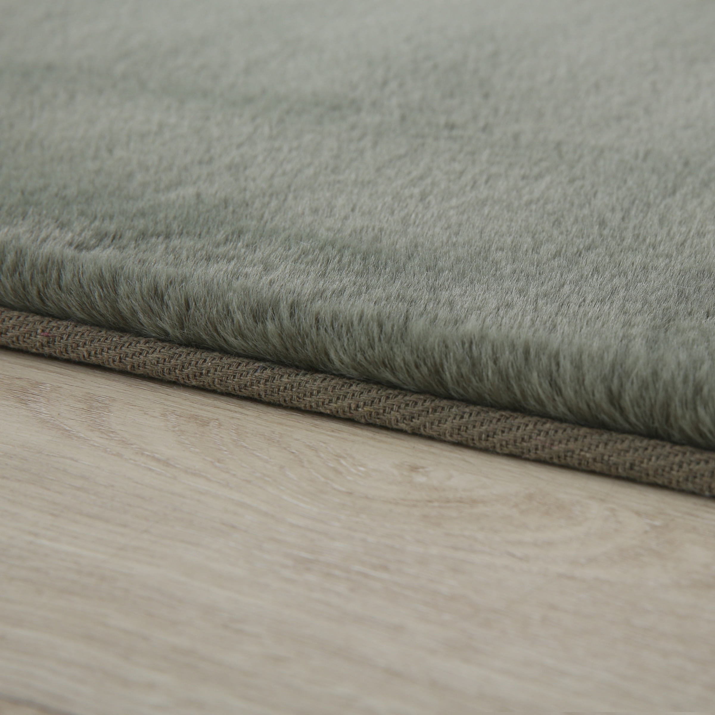 Ayyildiz Teppiche Hochflor-Teppich »POUFFY 5100«, rund, 20 mm Höhe, Läufer, weicher glatter Softflor, Kaninchen Fell Haptik, waschbar