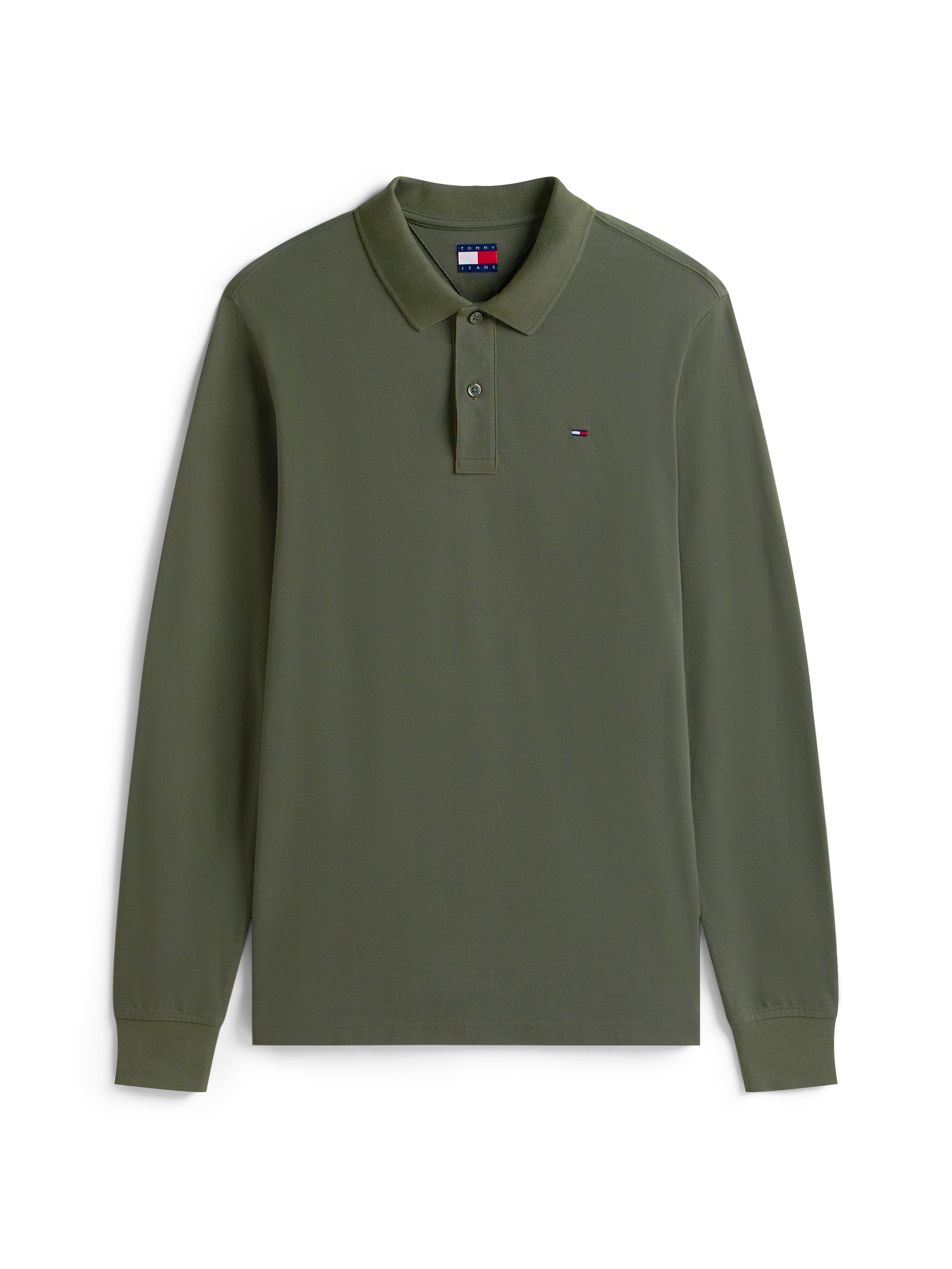 Tommy Jeans Poloshirt »TJM SLIM PLACKET POLO LS EXT«, mit Logostickerei