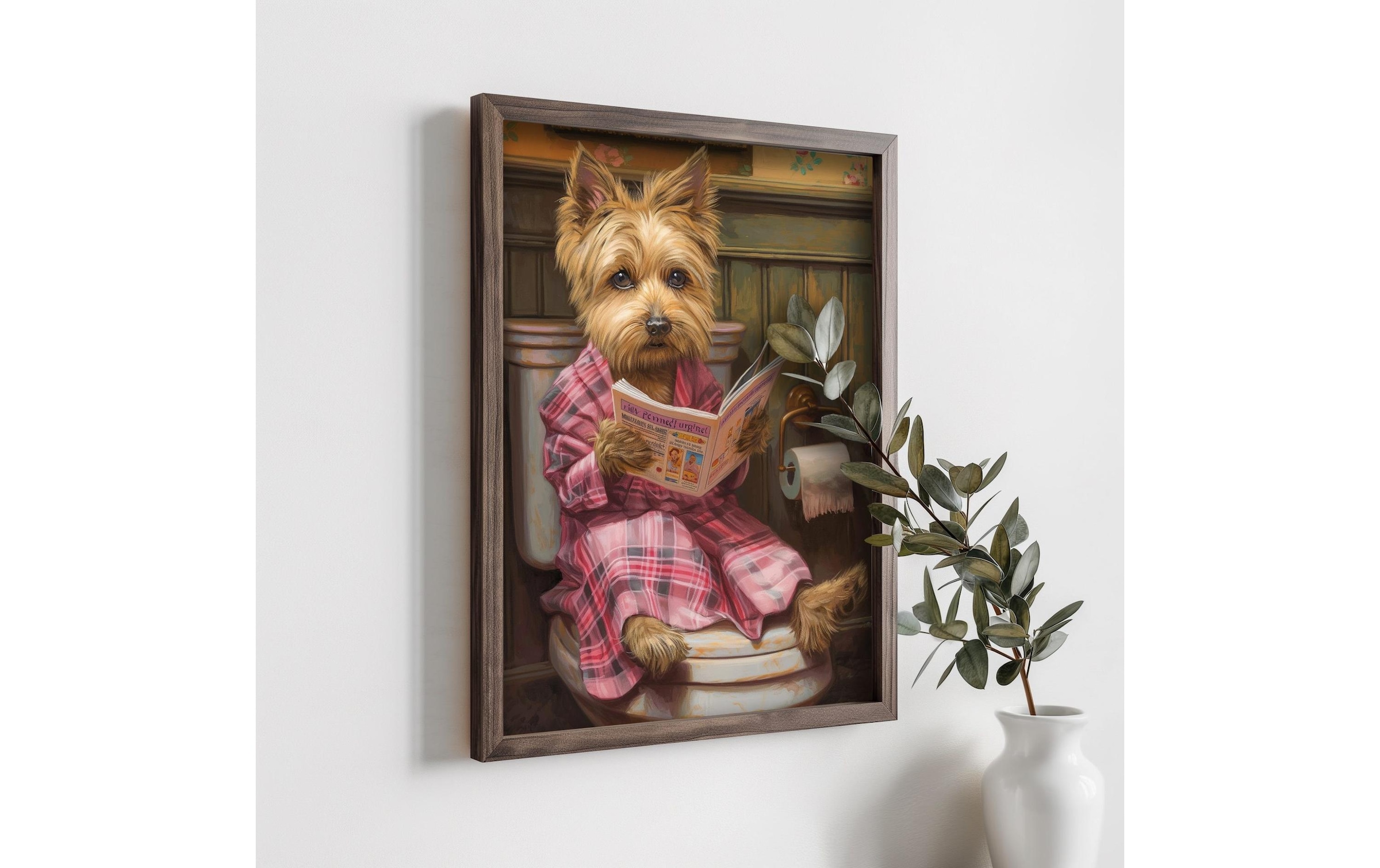 Wandbild »Wallxpert Yorkshire Terrier 35 x 47 cm«, Hund