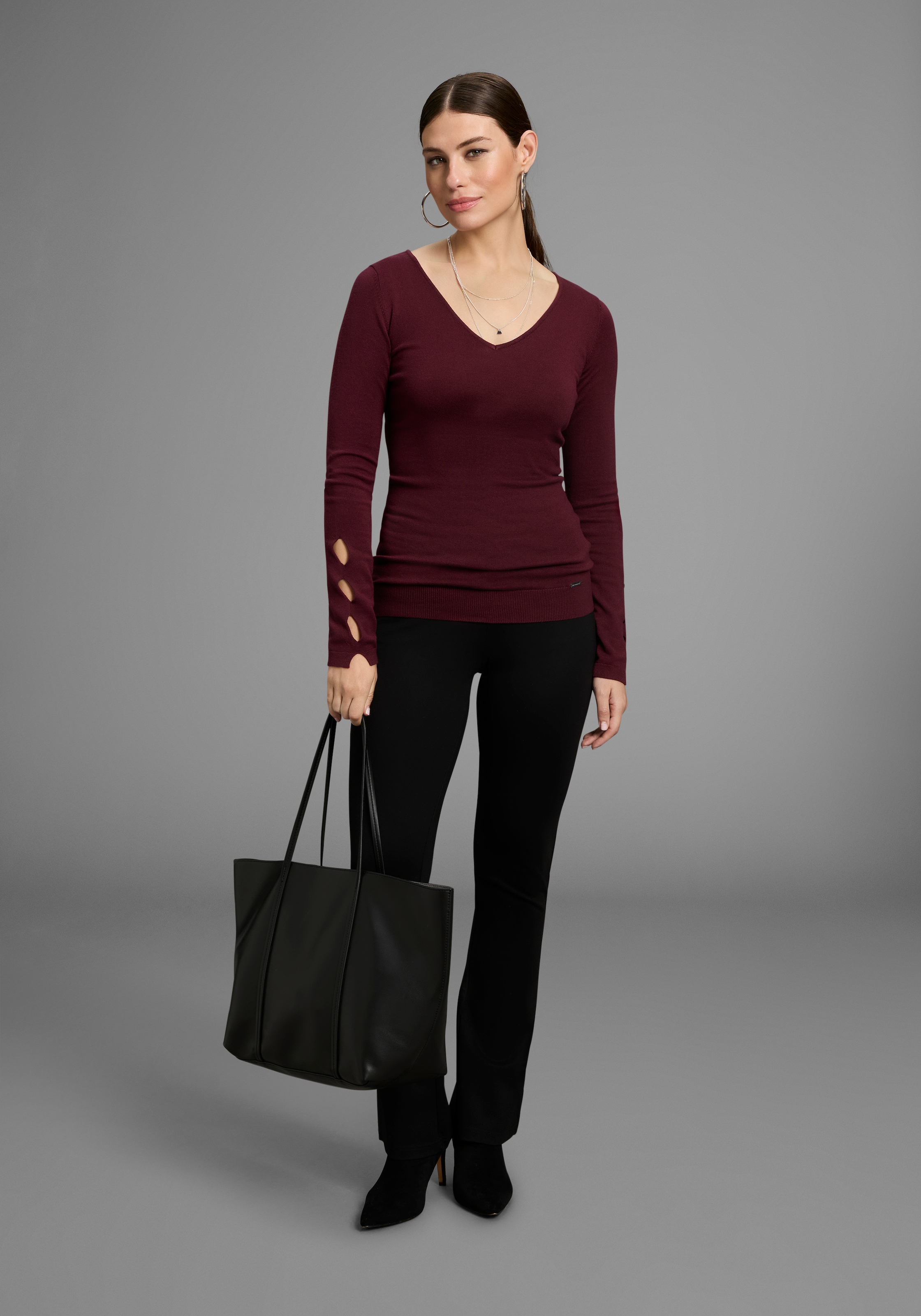 Bruno Banani Strickpullover, mit besonderem Ärmel-Detail - NEUE KOLLEKTION
