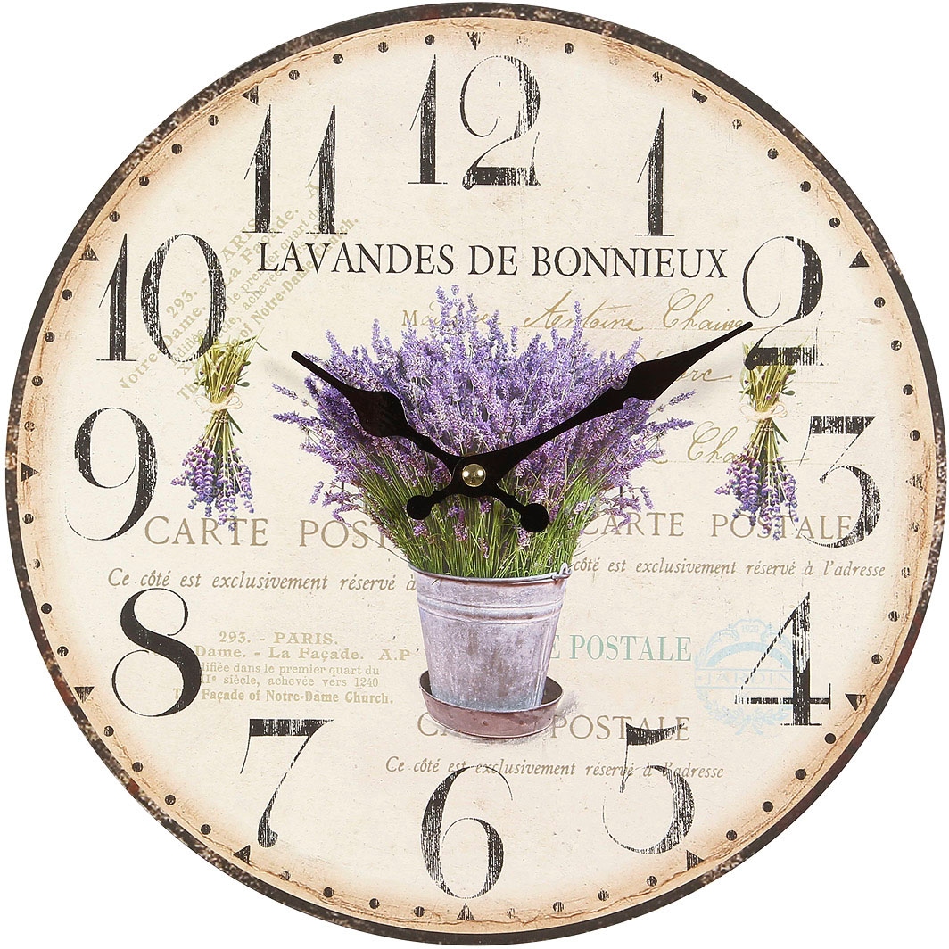Ambiente Haus Wanduhr »Lavendel Wanduhr 28cm« online bestellen |  Jelmoli-Versand | Wanduhren