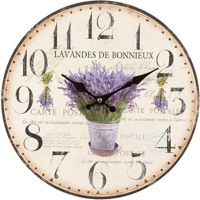 Ambiente Haus Wanduhr »Lavendel Wanduhr 28cm« online bestellen |  Jelmoli-Versand