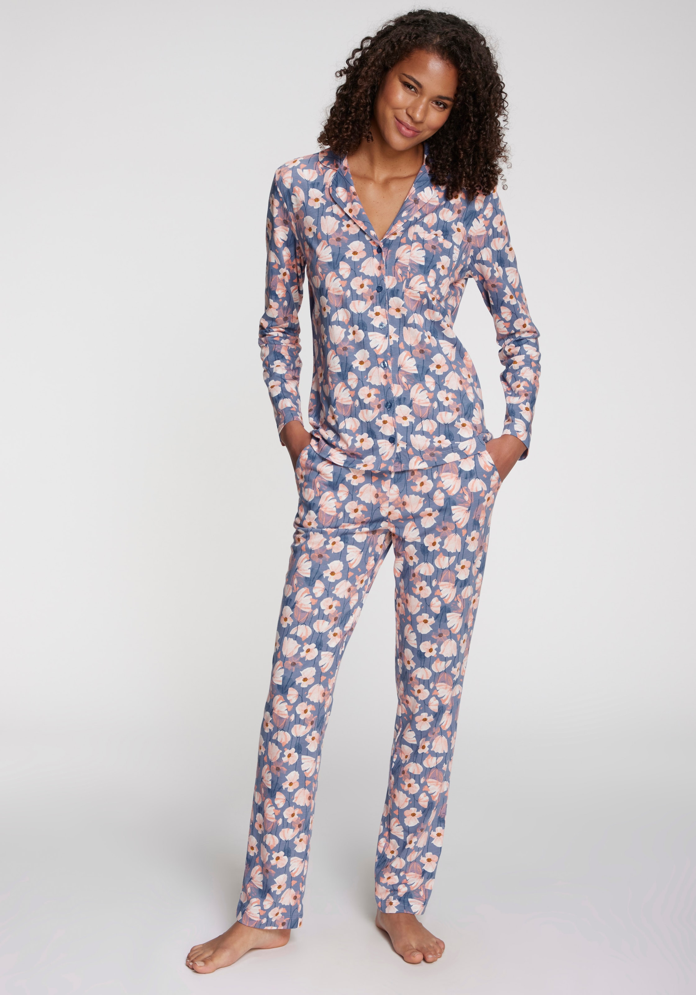 Vivance Dreams Pyjamahose, mit Schönem Allover-Muster