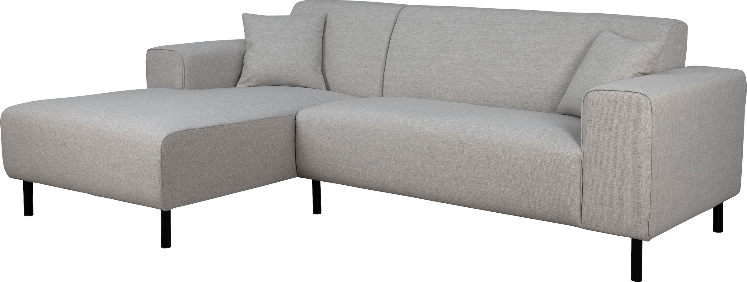 Home affaire Ecksofa »ARROS L-Form mit Wellenunterfederung, Masse B/T/H: 235/163/81 cm«, incl. Zierkissen, mit Recamiere rechts/links bestellbar, auch in Cord