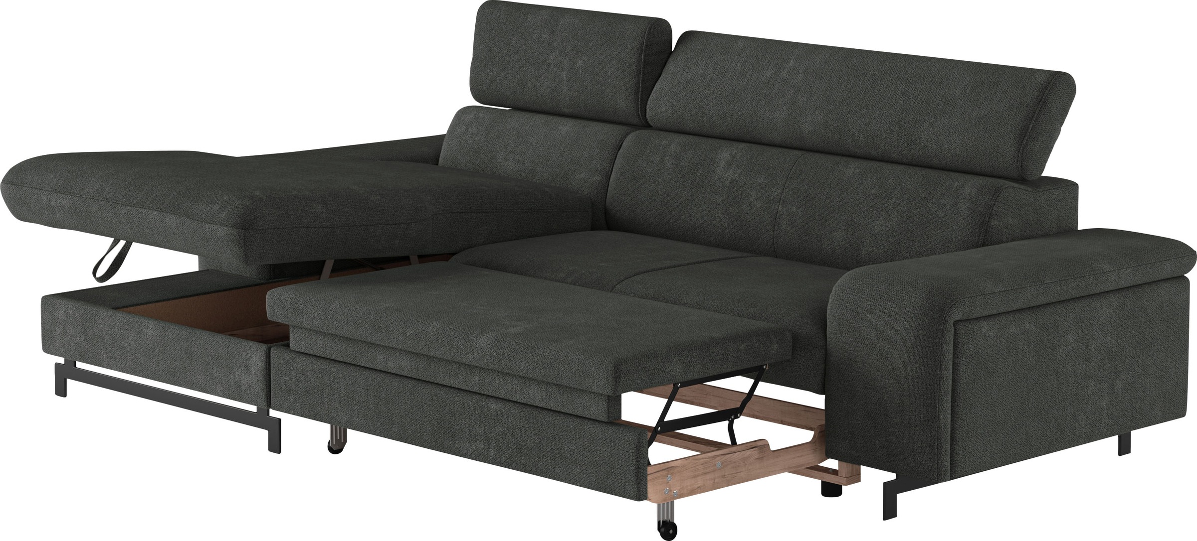COTTA Ecksofa »Emma L-Form«, mit Kopfteilverstellung, wahlweise mit Bettfunktion & Bettkasten