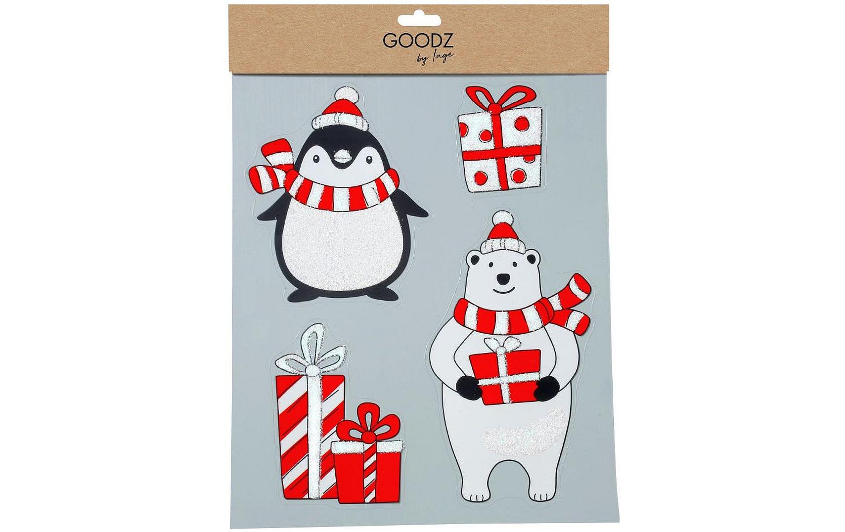 Fensterbild »INGES CHRISTMAS DECOR Pinguin und Eisbär Weihnachten«
