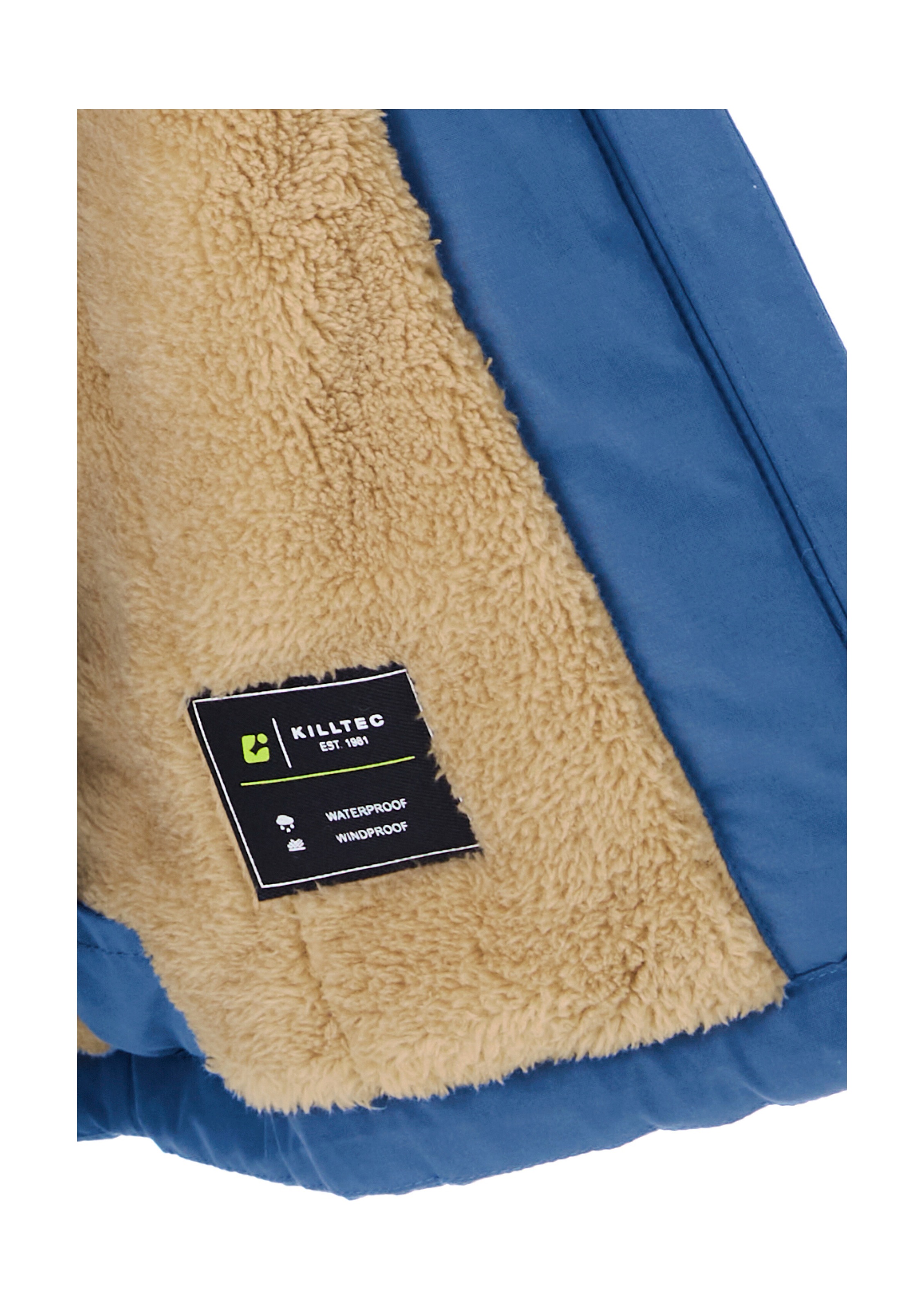 Killtec Funktionsjacke »KOW 377 BYS JCKT«, Wasserdichte Funktionsjacke mit Kapuze, warmem Futter und Kinnschutz