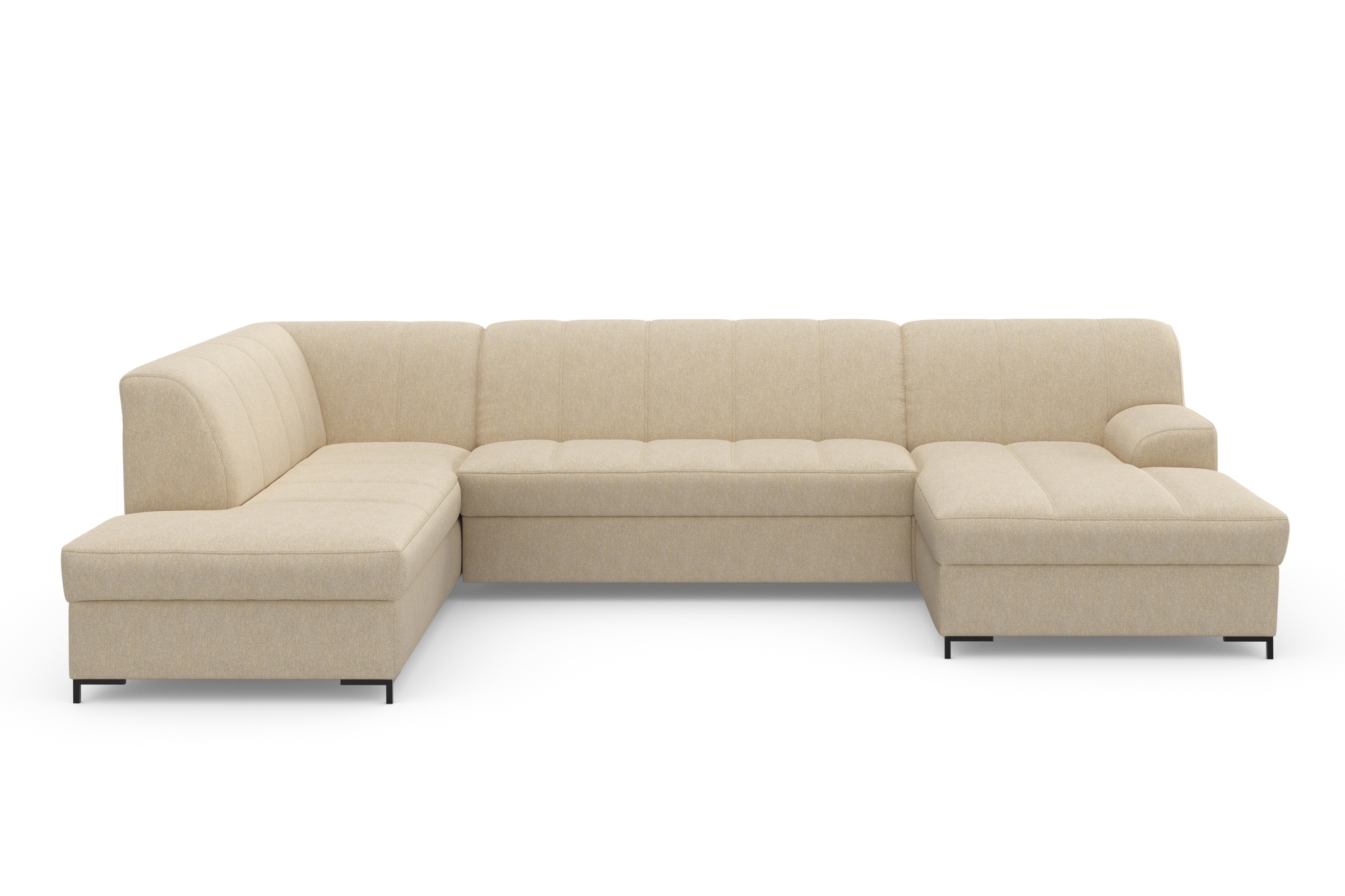 INOSIGN Wohnlandschaft »Balme, moderne Formensprache, zeitloses Design, U-Form«, Inkl. Zierkissen, wahlweise mit Bettfunktion