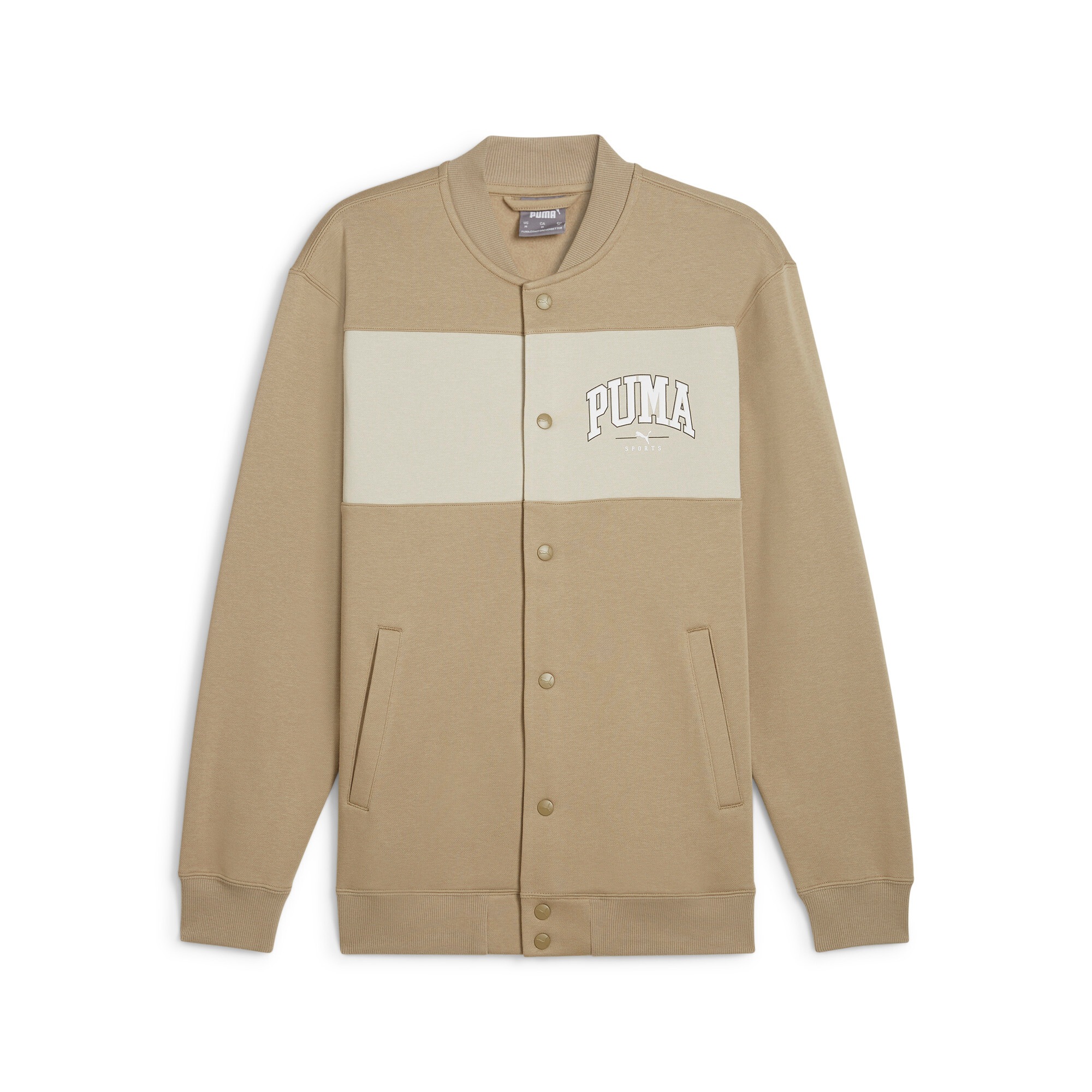 PUMA Trainingsjacke »SQUAD BOMBER JACKET FL« ohne Kapuze mit College-Details, aus Baumwollmischung, reguläre Passform